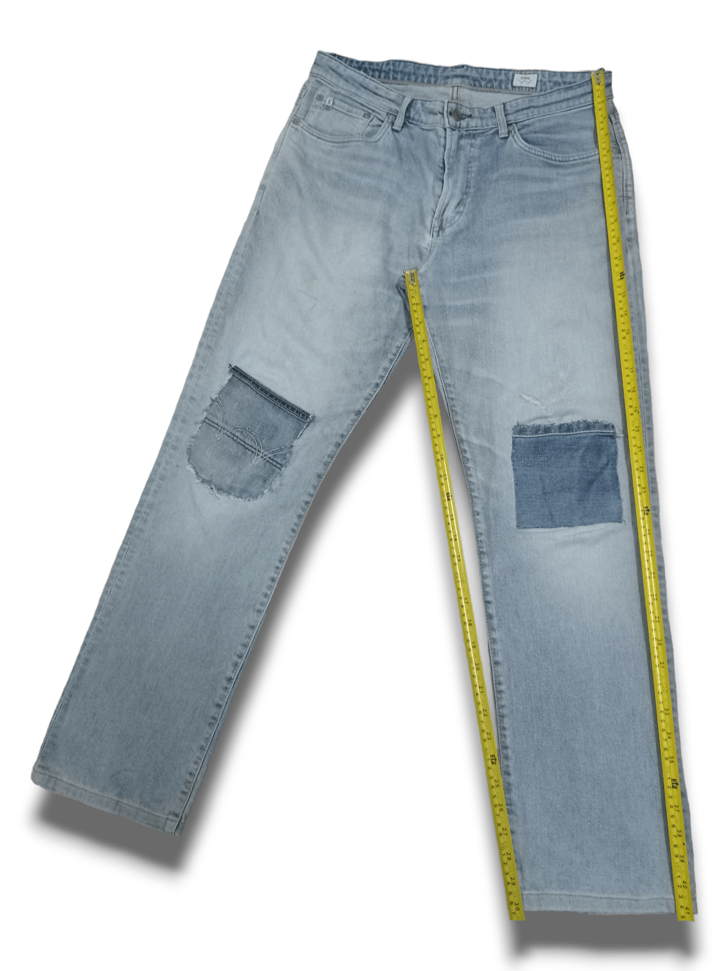 Edwin × Japanese Brand Vintage Edwin Japan Patched Distressed Loose Jeans 33x30 Size US 33 - 12 Thumbnail