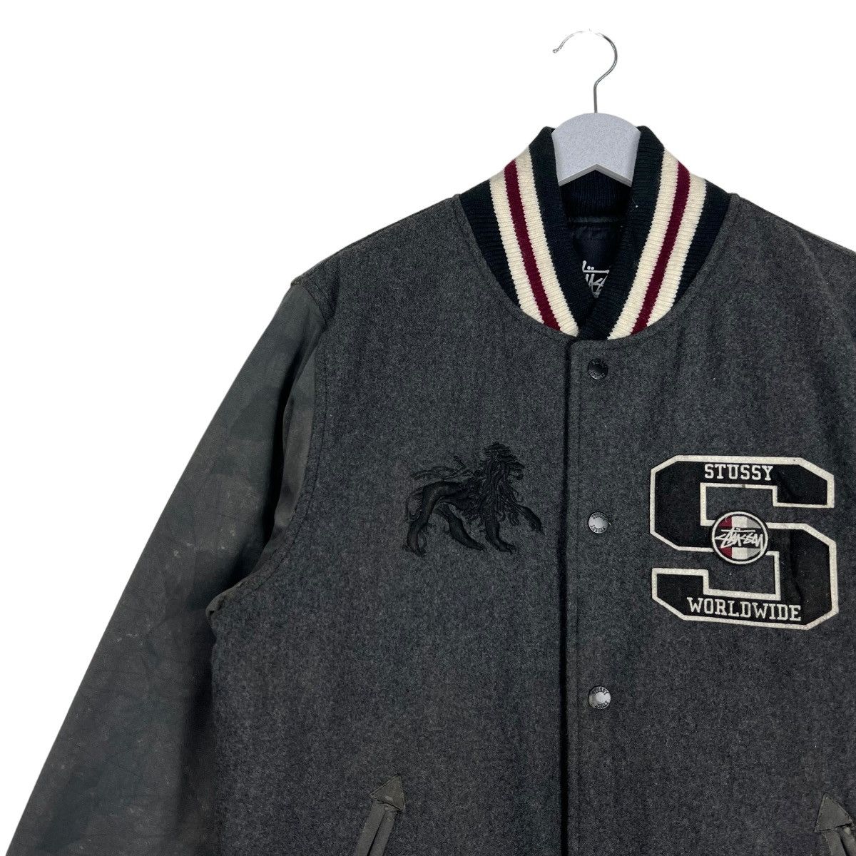 Stussy 🔥 STUSSY WORLDWIDE VARSITY BOMBER JACKET Size US M / EU 48-50 / 2 - 8 Thumbnail