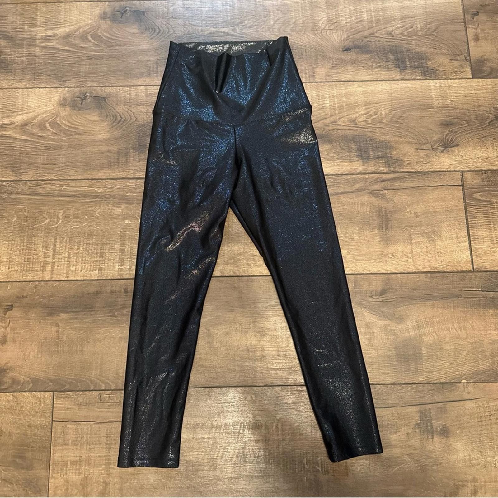Other Emily Hsu Designs Shimmer Black Leggings Size 28" / US 6 / IT 42 - 2 Thumbnail
