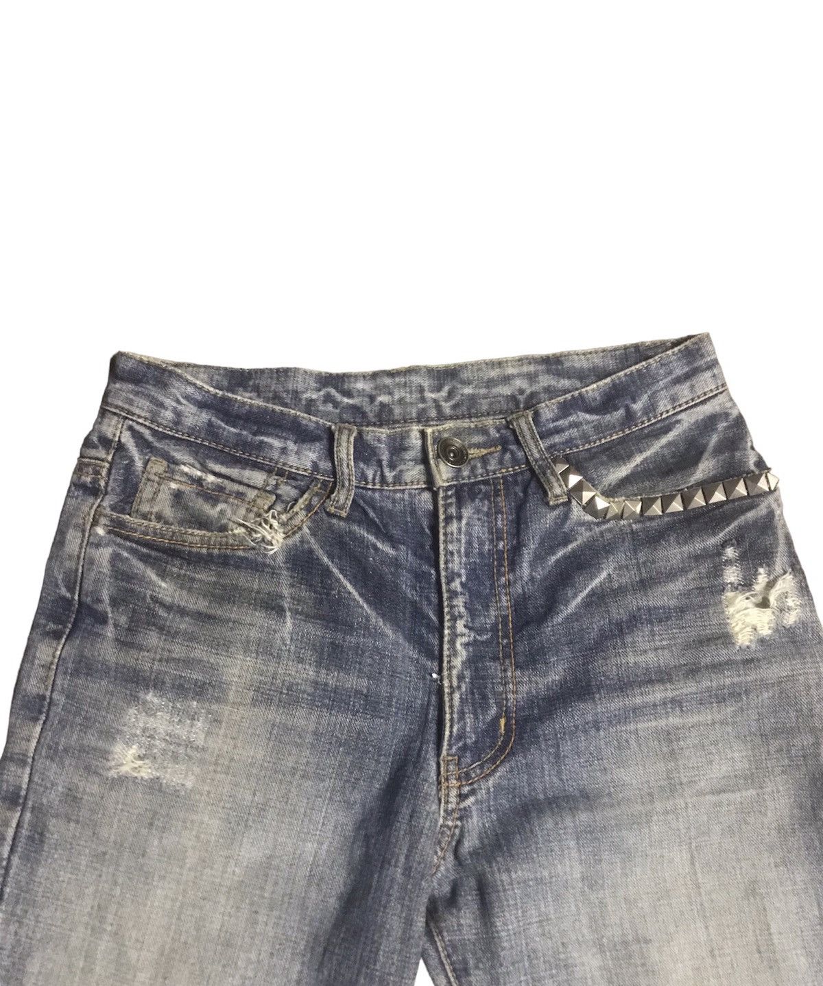 Japanese Brand × Seditionaries Distressed International Word Jean Flare Pant Size US 30 / EU 46 - 4 Thumbnail