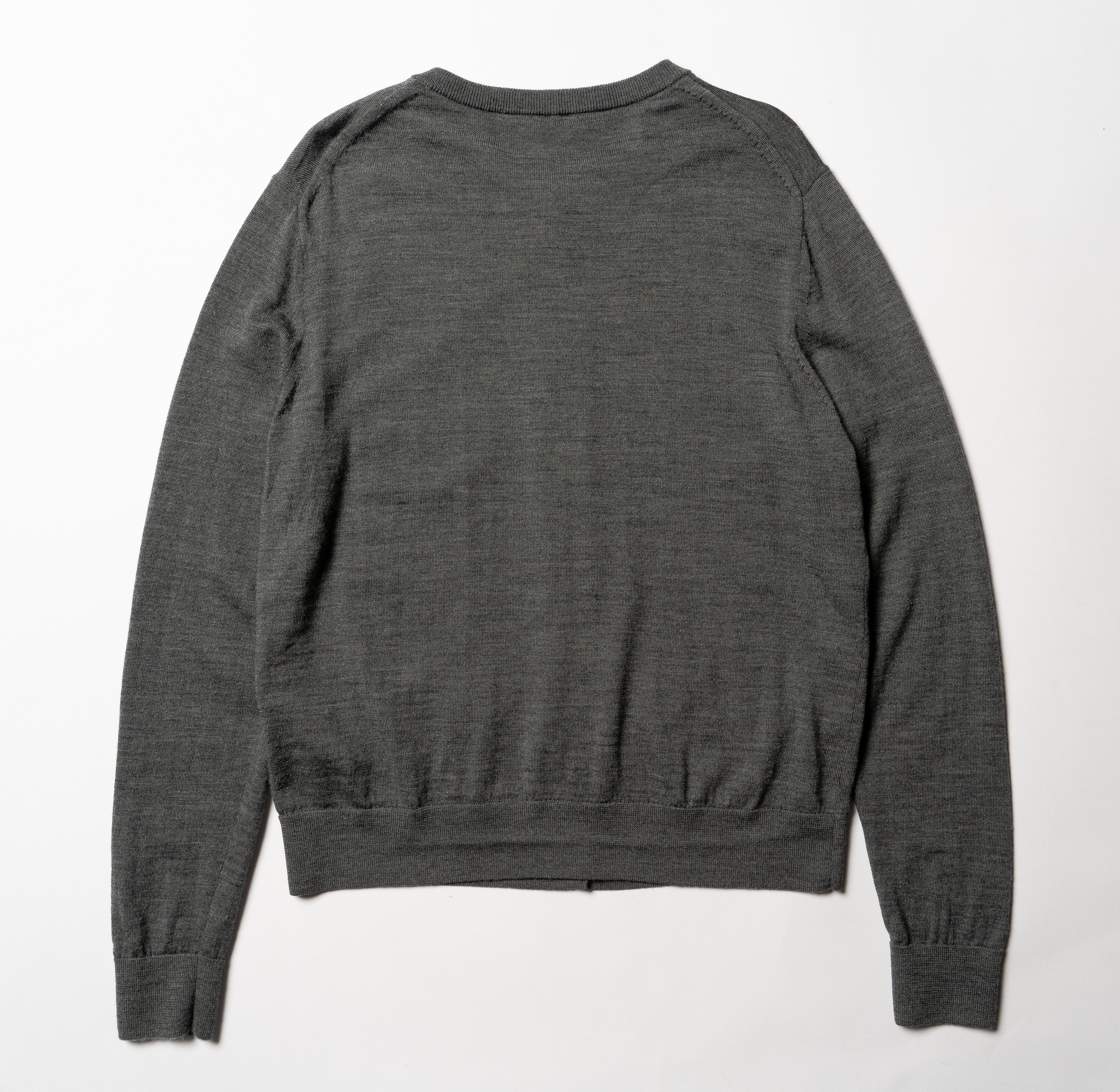 Arket 🔴 ARKET Grey Wool Cardigan Crew Neck Size M / US 6-8 / IT 42-44 - 11 Thumbnail