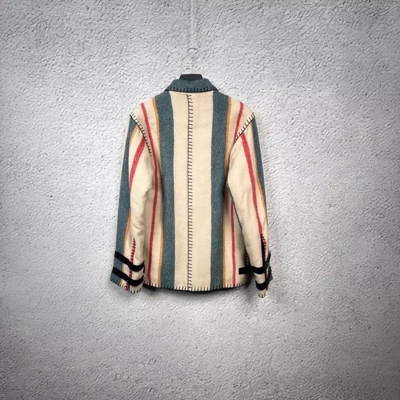 Loewe LOEWE Color matching vertical stripes single-breasted lape Size 4XL / US 24-26 - 2 Thumbnail