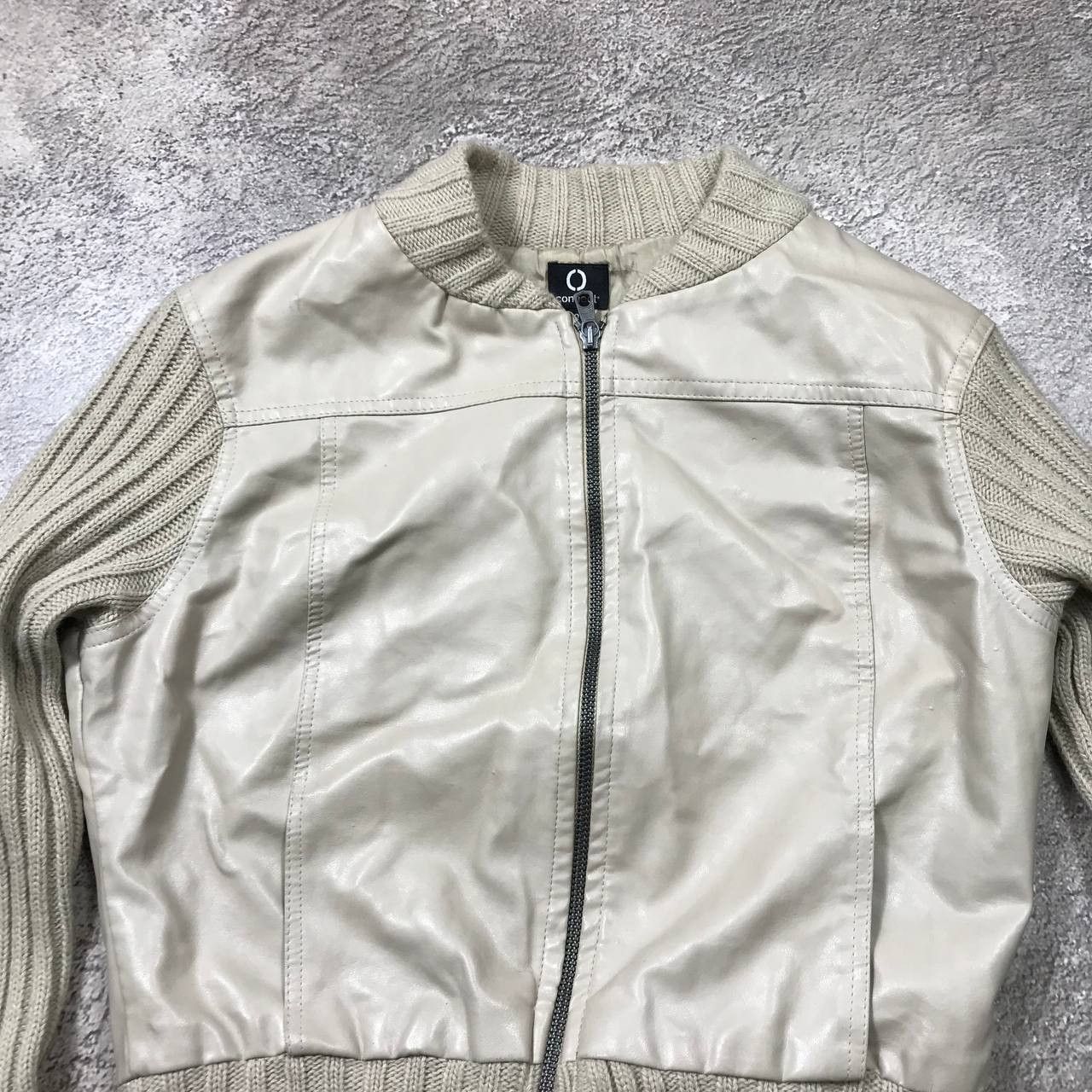 Vintage Vintage Y2K Cream Ribbed Zip Cardigan Streetwear Graphic S Size S / US 4 / IT 40 - 3 Thumbnail