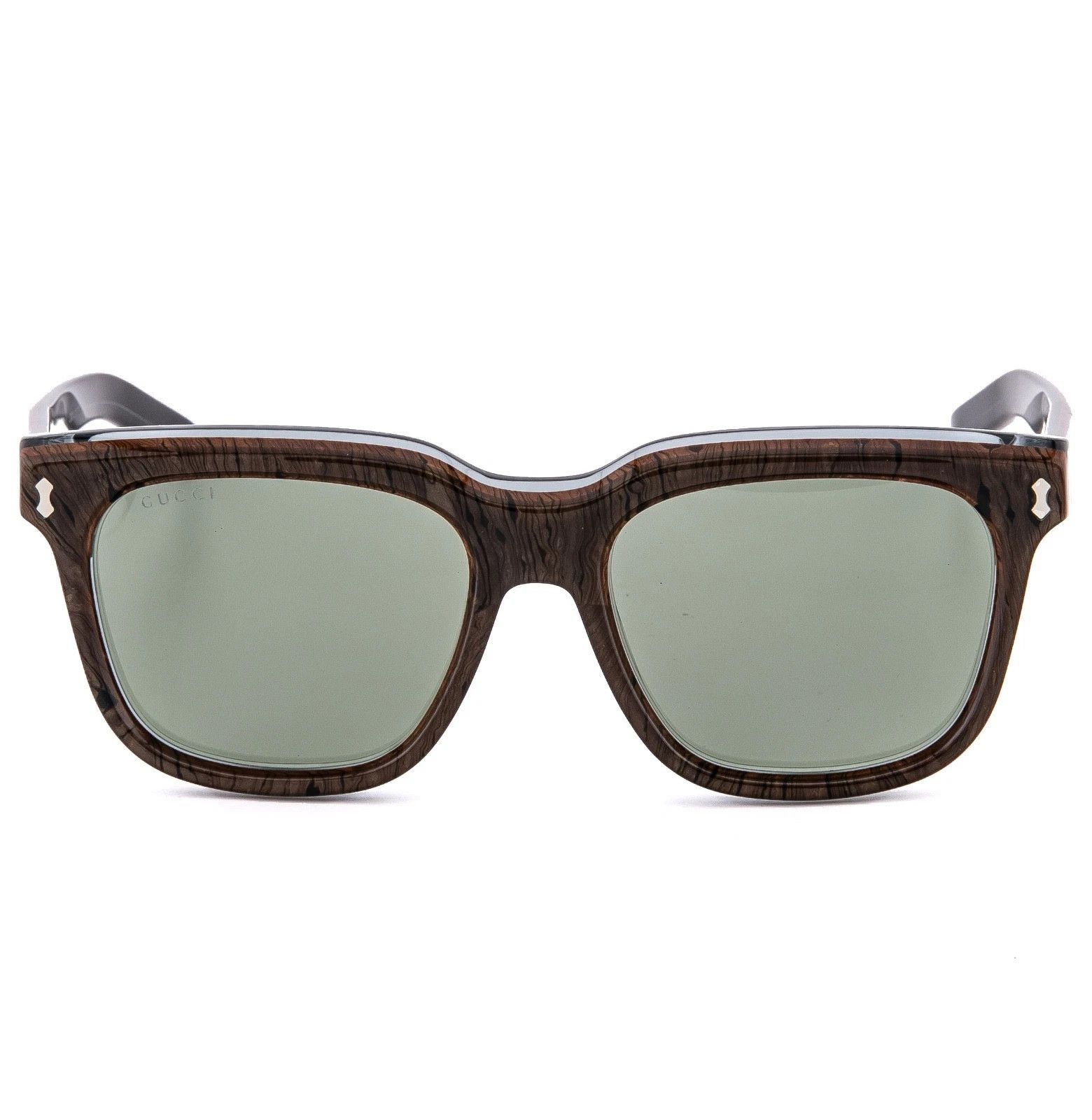 Gucci GUCCI 1523 Gg1523S Brown Wood Print Green Narrow Square 003 Size ONE SIZE - 4 Thumbnail