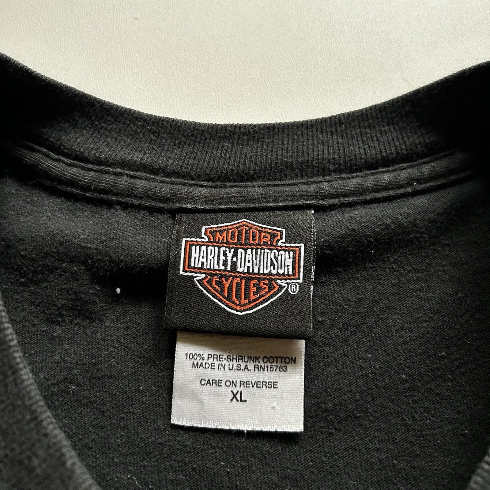 Harley Davidson Vintage Harley Davidson Pocket T-Shirt XL Faded Black Y2K Size US XL / EU 56 / 4 - 5 Thumbnail