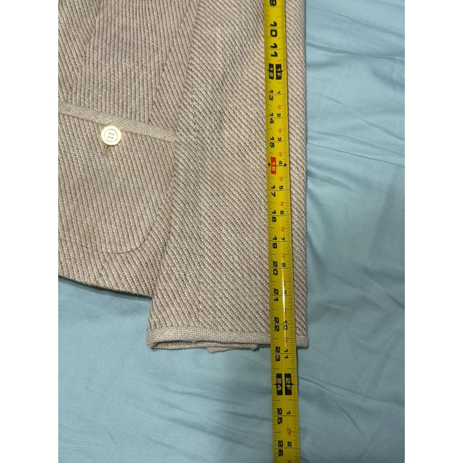Talbots Talbots Womens Blazer 16 Cream Knit Gold Buttons Work Office Preppy NWOT Size XXL / US 16-18 / IT 52-54 - 6 Thumbnail