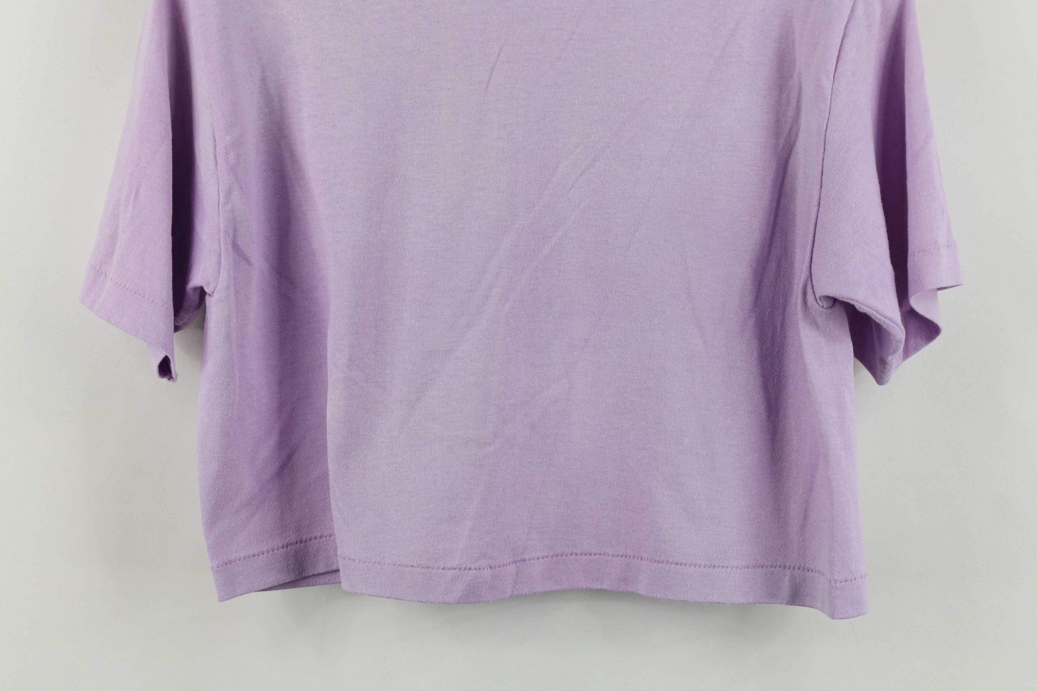 Vintage Vintage 70s Streetwear Cropped T-Shirt Lilac Purple USA Size M / US 6-8 / IT 42-44 - 10 Thumbnail