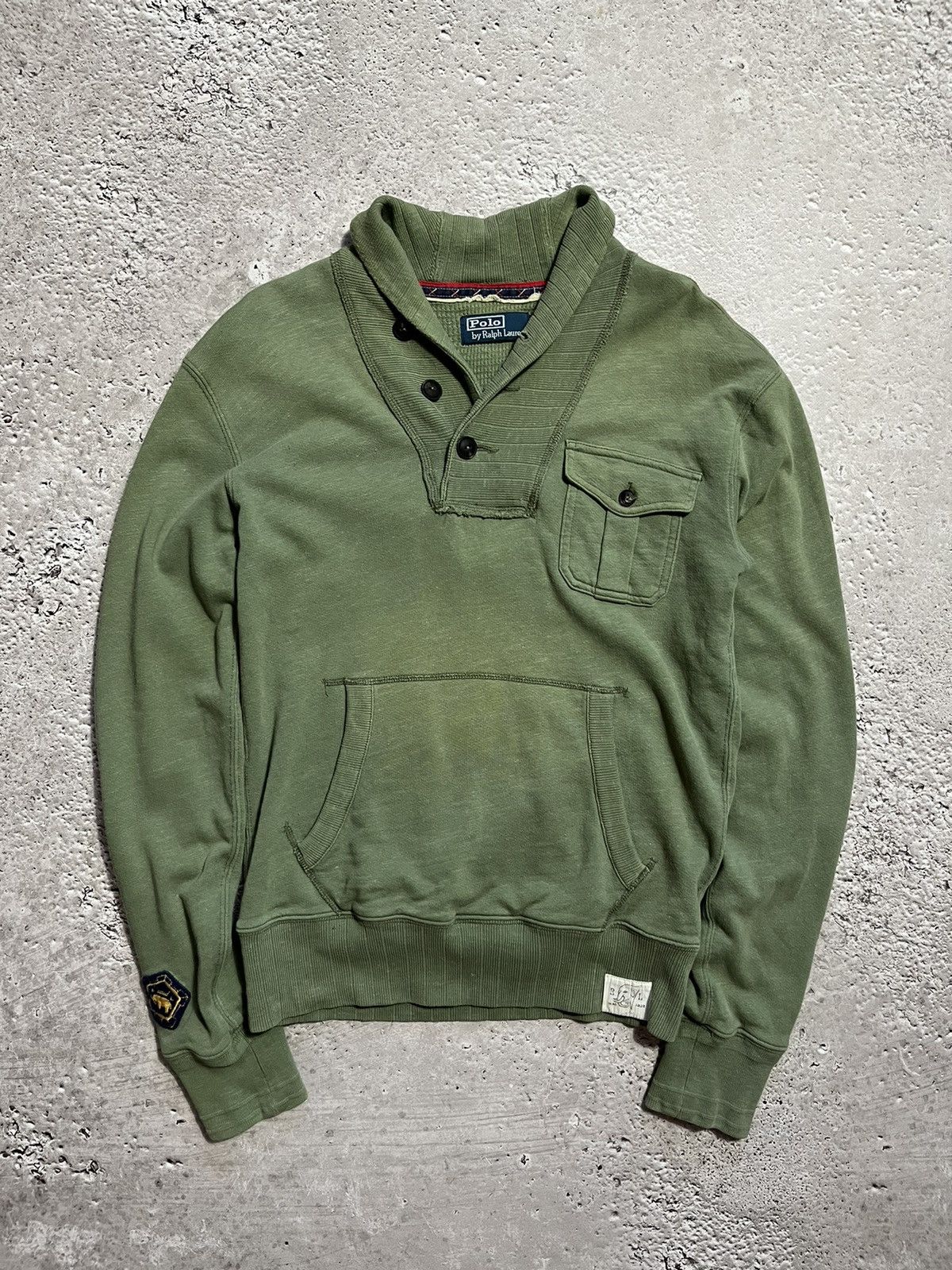 Polo Ralph Lauren × Vintage Vintage Polo by Ralph Lauren Military Cotton Sweater Size US S / EU 44-46 / 1 - 1 Thumbnail