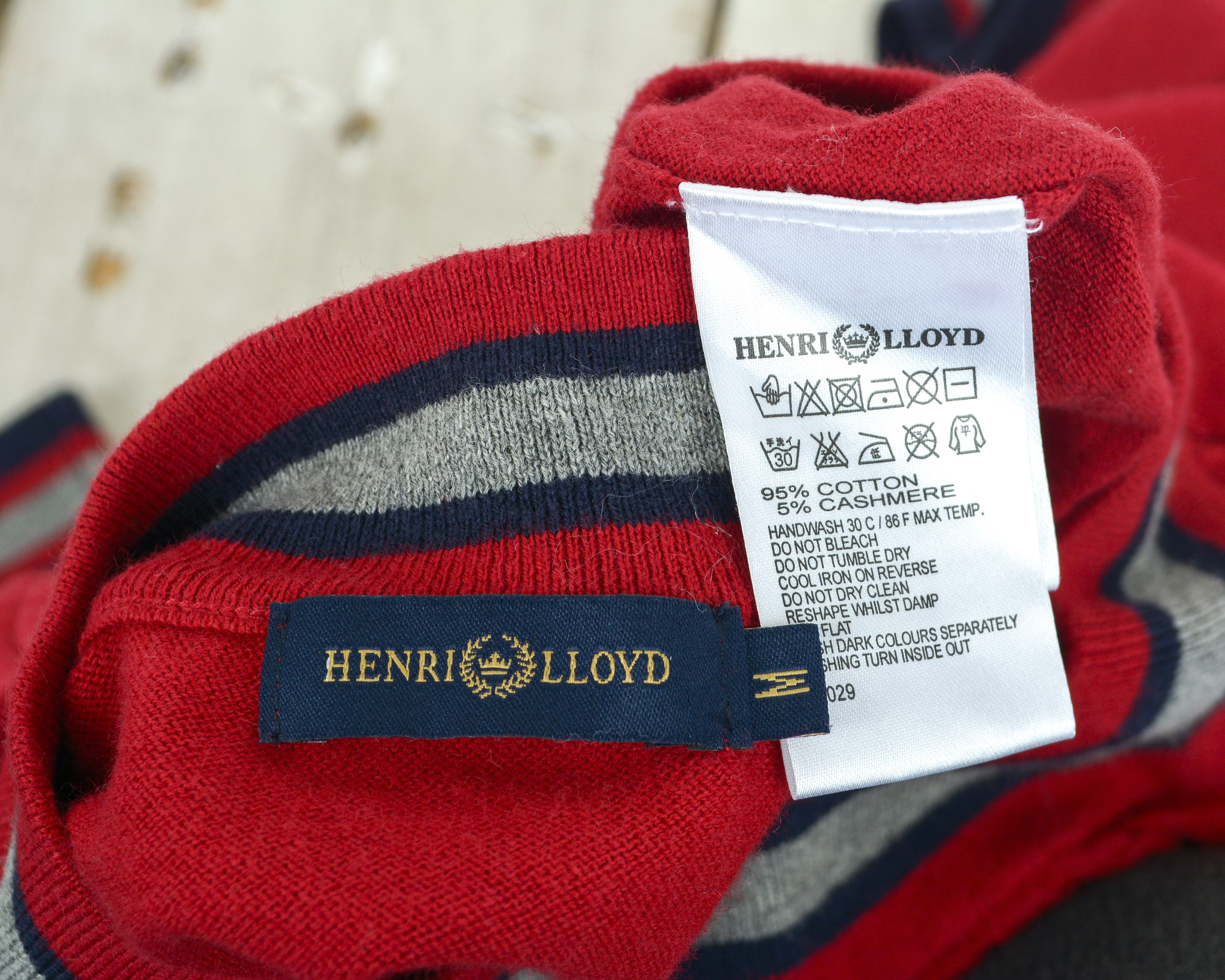 Henri Lloyd Pullover Sweater V-Neck M Jumper Knitwear Casual Cashmere Size US M / EU 48-50 / 2 - 6 Thumbnail