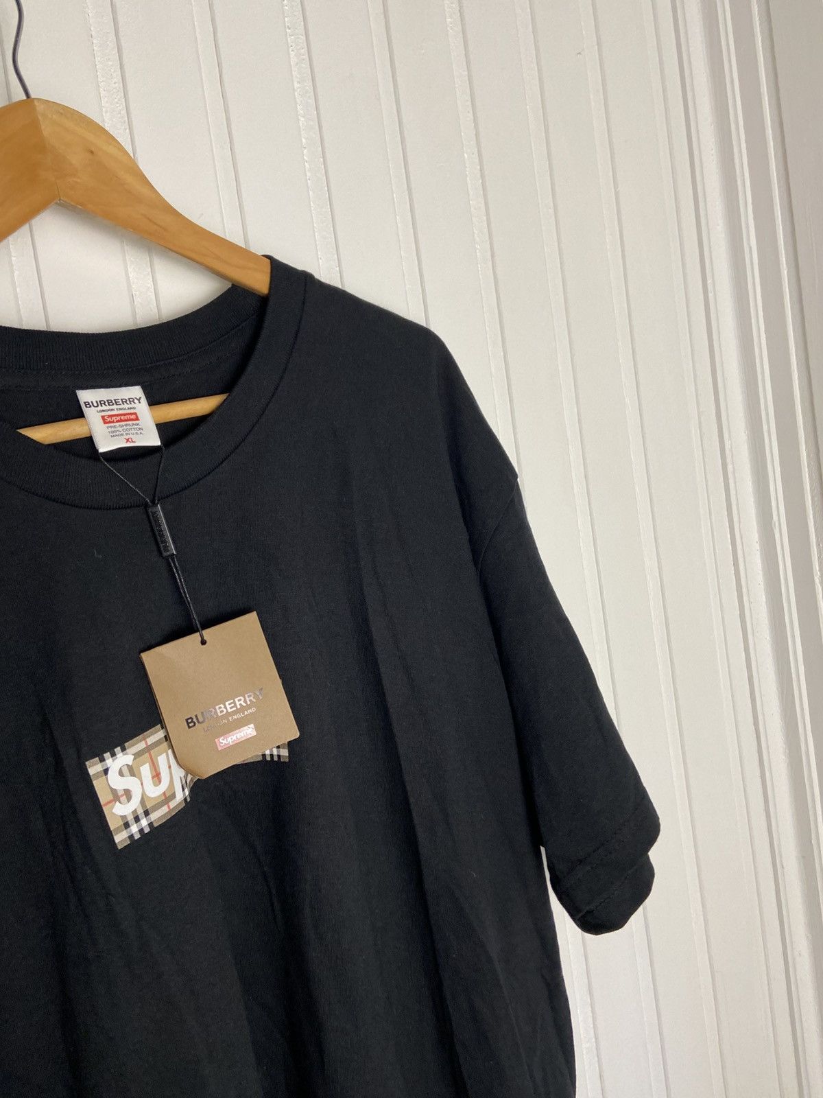 Burberry × Supreme New Supreme Burberry Box Logo Tee Rare Size XL Cotton 100% Size US XL / EU 56 / 4 - 7 Thumbnail