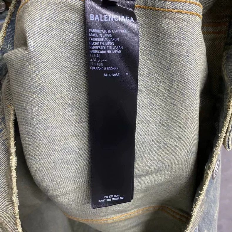 Balenciaga Balenciaga latest yellow clay distressed denim jacket with Size US M / EU 48-50 / 2 - 7 Thumbnail