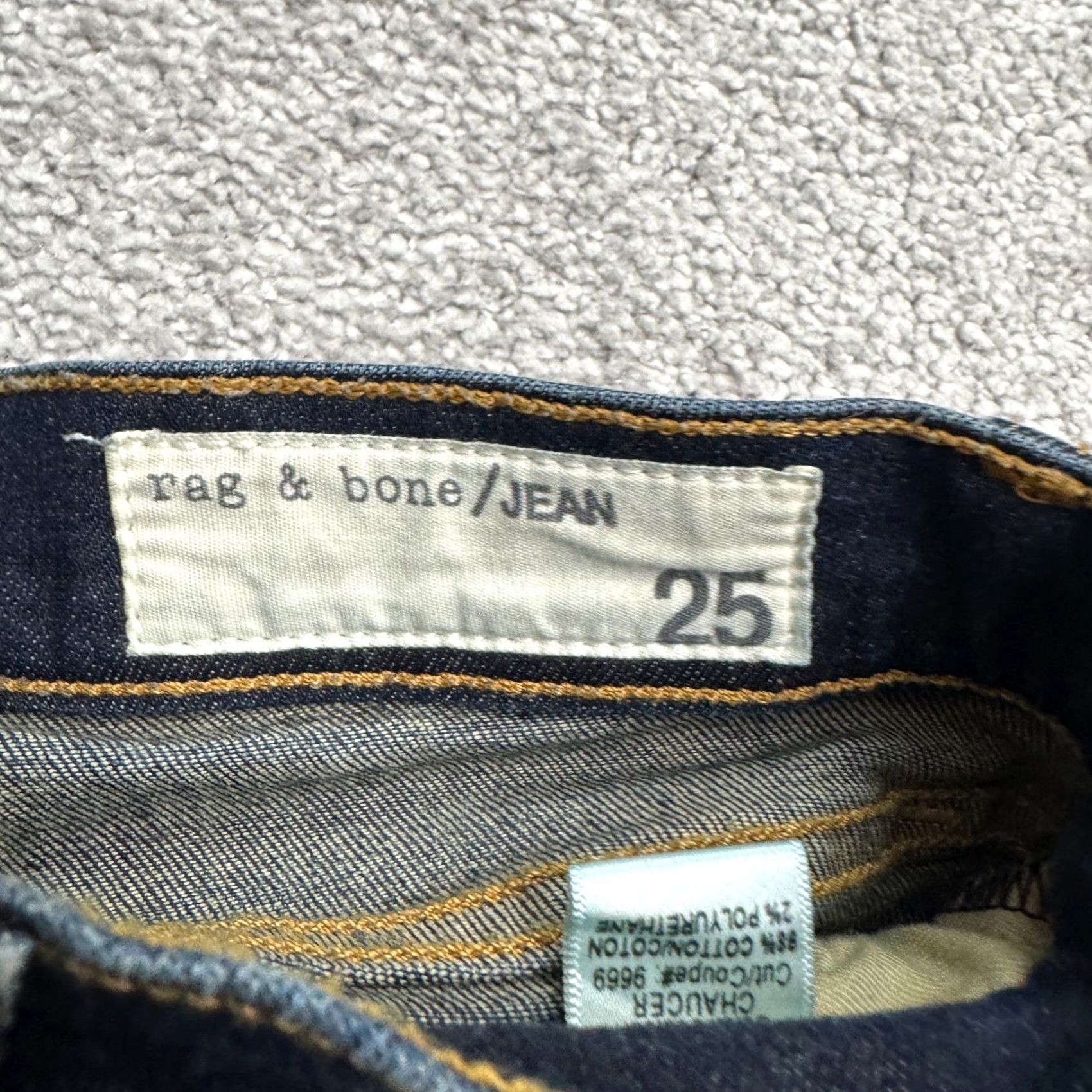 Rag & Bone rag & bone High Rise Skinny Denim Jeans Womens 25 Blue Dark Wash Chaucer Casual Jeans Size 42" / US 20 - 6 Thumbnail