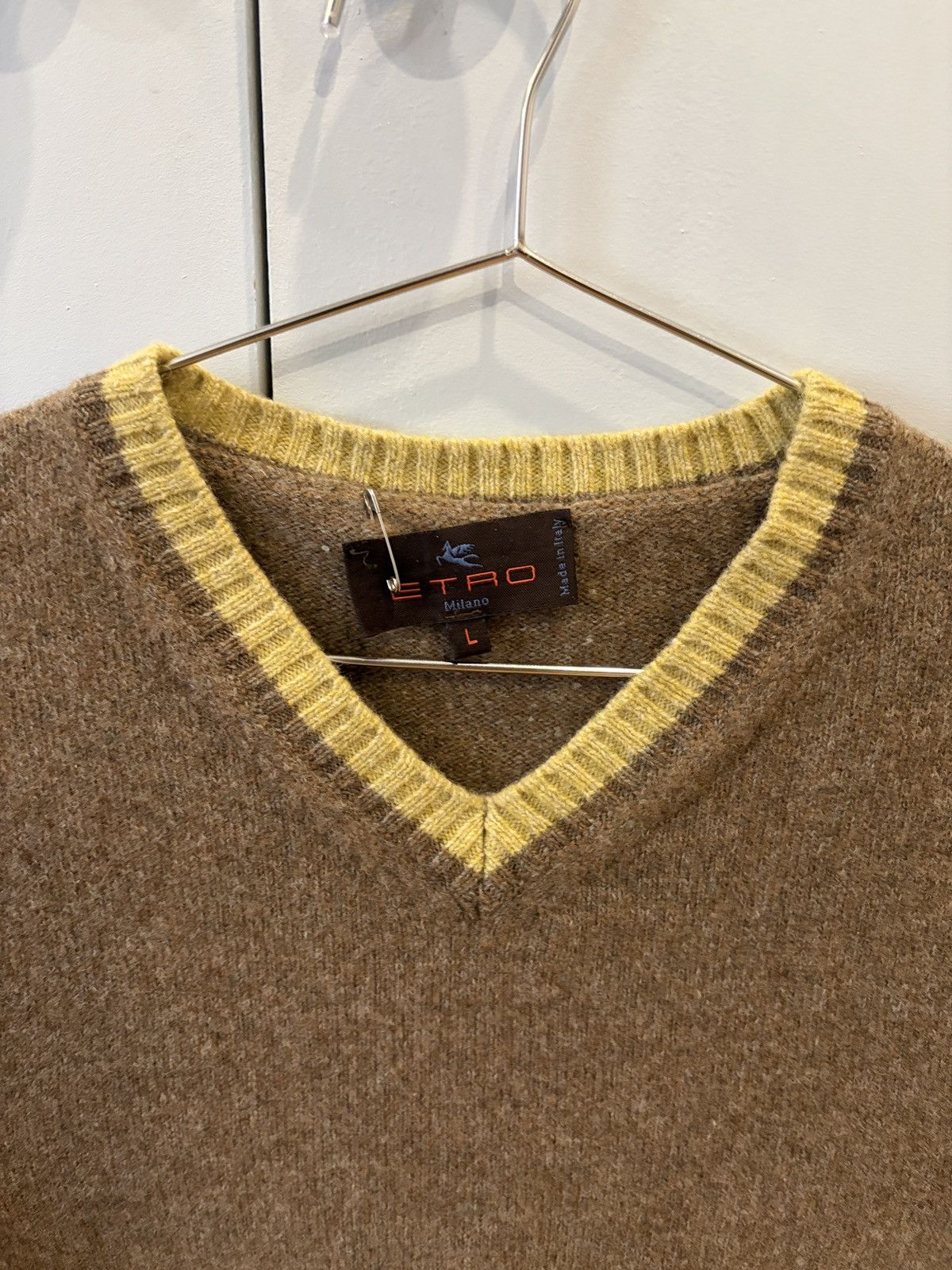 Etro Etro Milano Wool Knit V-Neck Sweater Vest Size US L / EU 52-54 / 3 - 2 Thumbnail