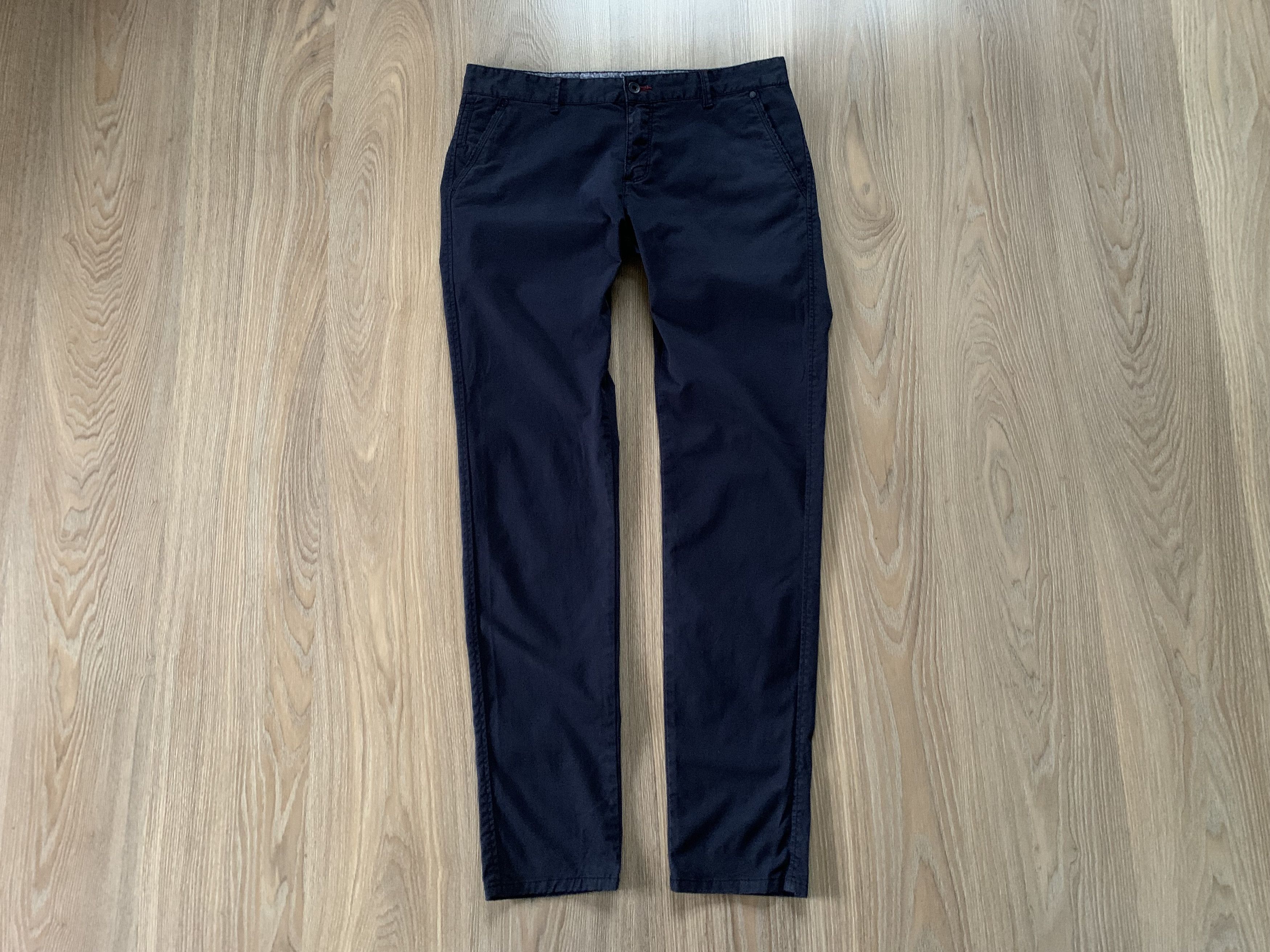 Designer Women’s Andre Tan Blue Casual Pants Size 33" - 2 Thumbnail