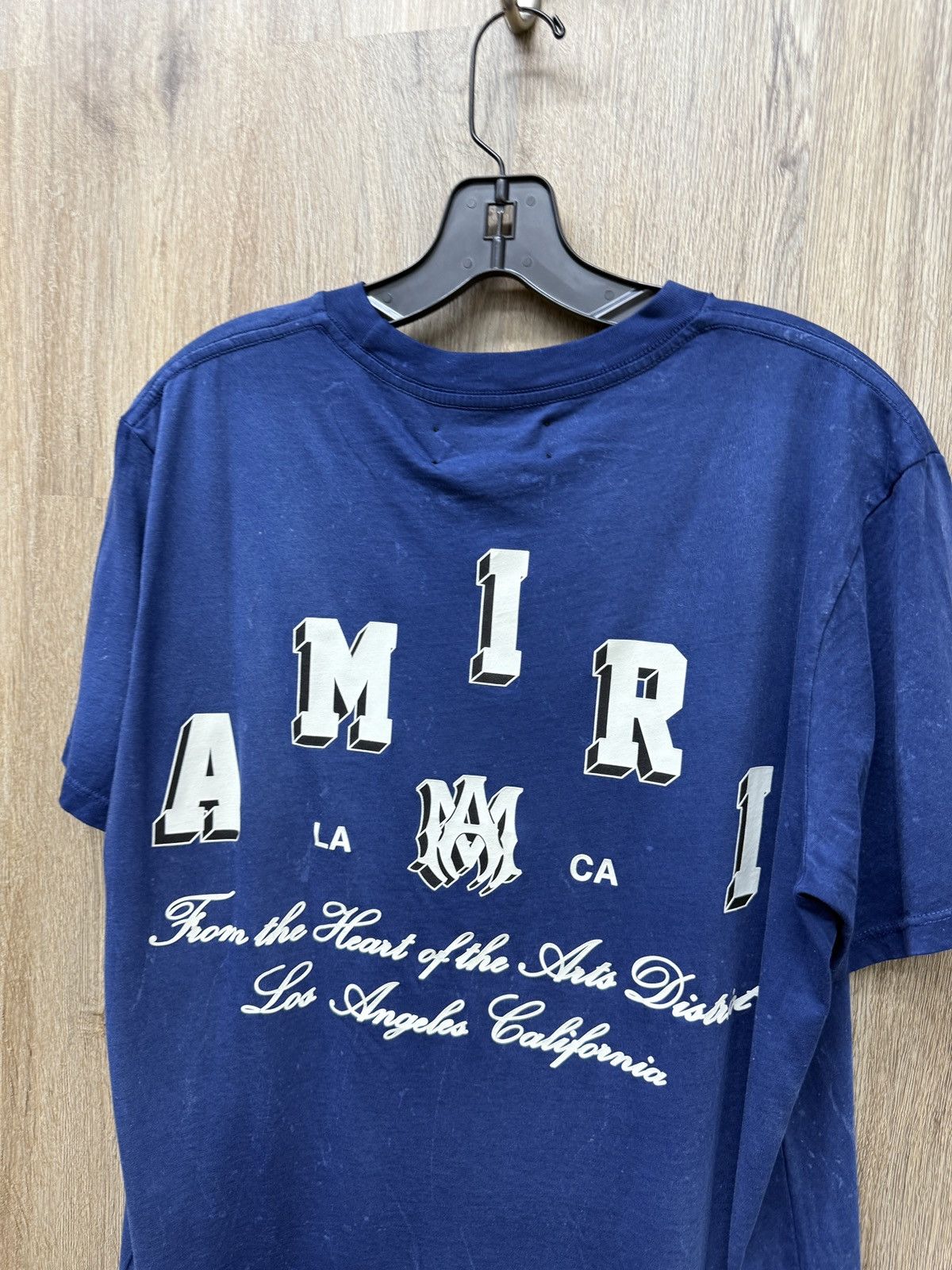 Amiri Amiri Blue Collegiate Short Sleeve Size US S / EU 44-46 / 1 - 7 Thumbnail