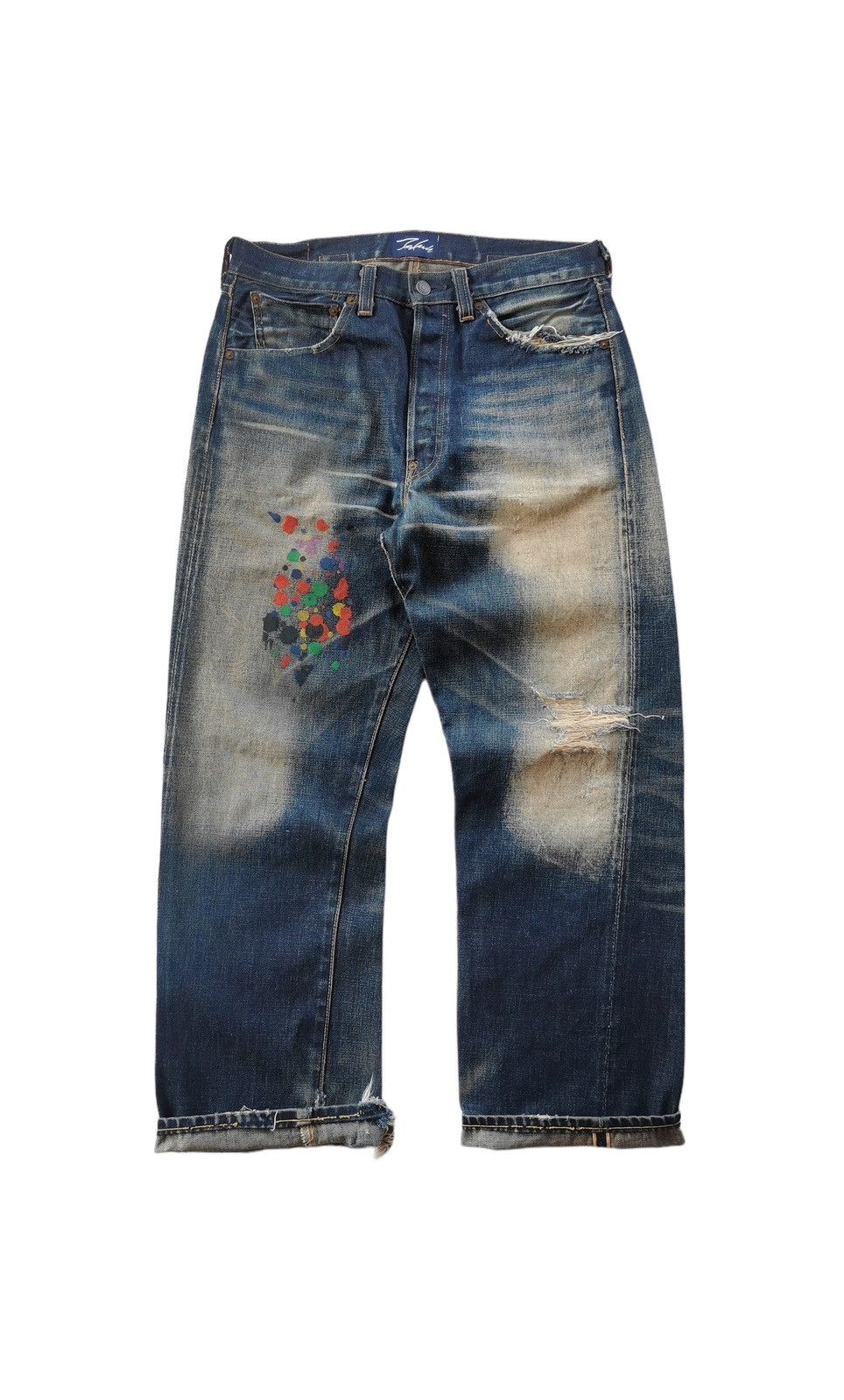 Futura × Levi's Vintage Clothing × Vintage Levis Vintage Clothing X Futura Selvedge Denim Jeans Size US 32 / EU 48 - 15 Thumbnail
