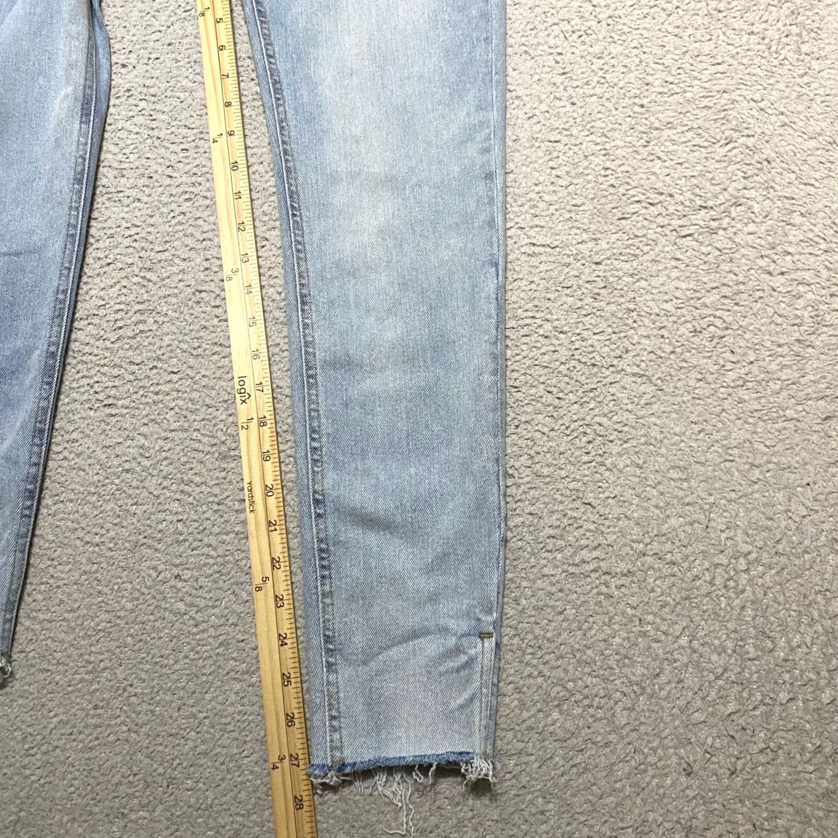 Vintage Kensie Womens Jeans Blue Denim Medium Wash Kelsey High Rise Skinny Raw Hem Size 4 Size 27" / US 4 / IT 40 - 6 Thumbnail