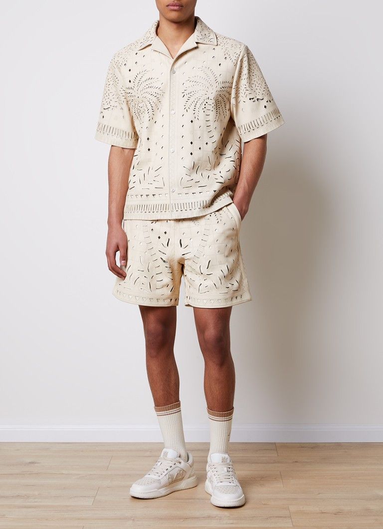 Amiri o1s1wg110525 Leather Short in Beige Size US 36 / EU 52 - 4 Thumbnail