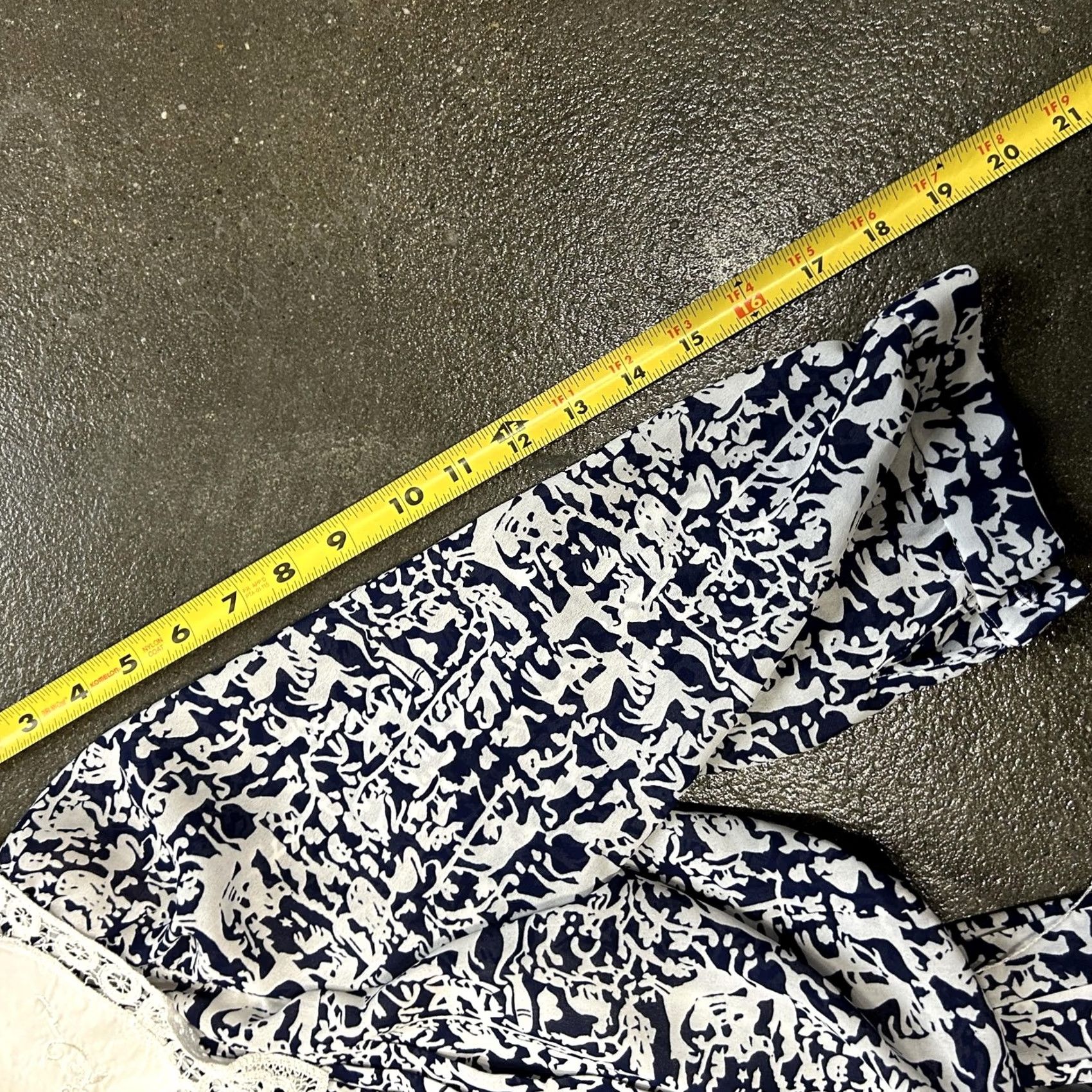 Vintage VINTAGE Liz Petites Dress Womens Petite Medium Blue White Lace Collar Midi 80s Size M / US 6-8 / IT 42-44 - 4 Thumbnail