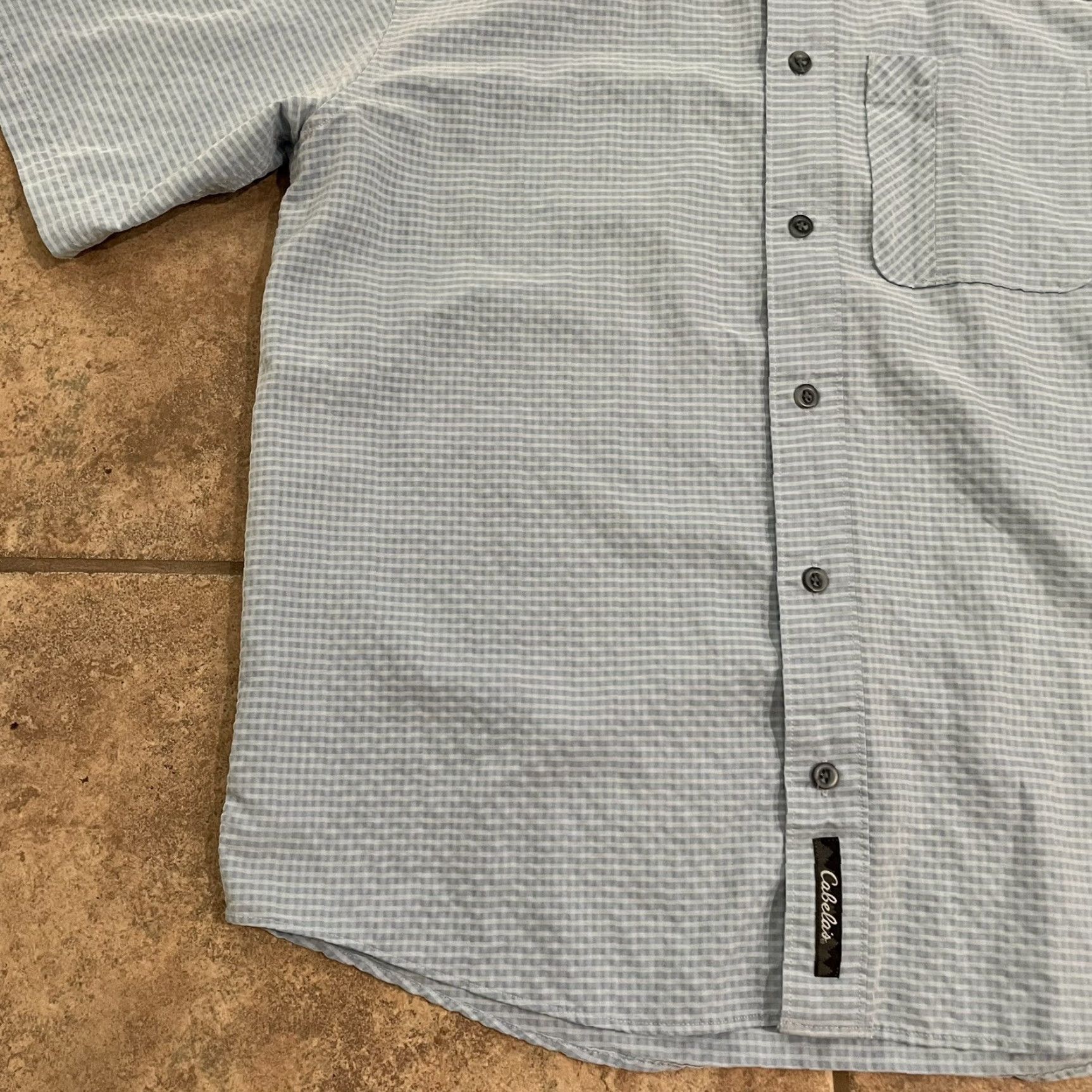 Vintage CABELA'S Modal Blend Blue Striped Button-Up Shirt Mens Size M Size US M / EU 48-50 / 2 - 3 Thumbnail
