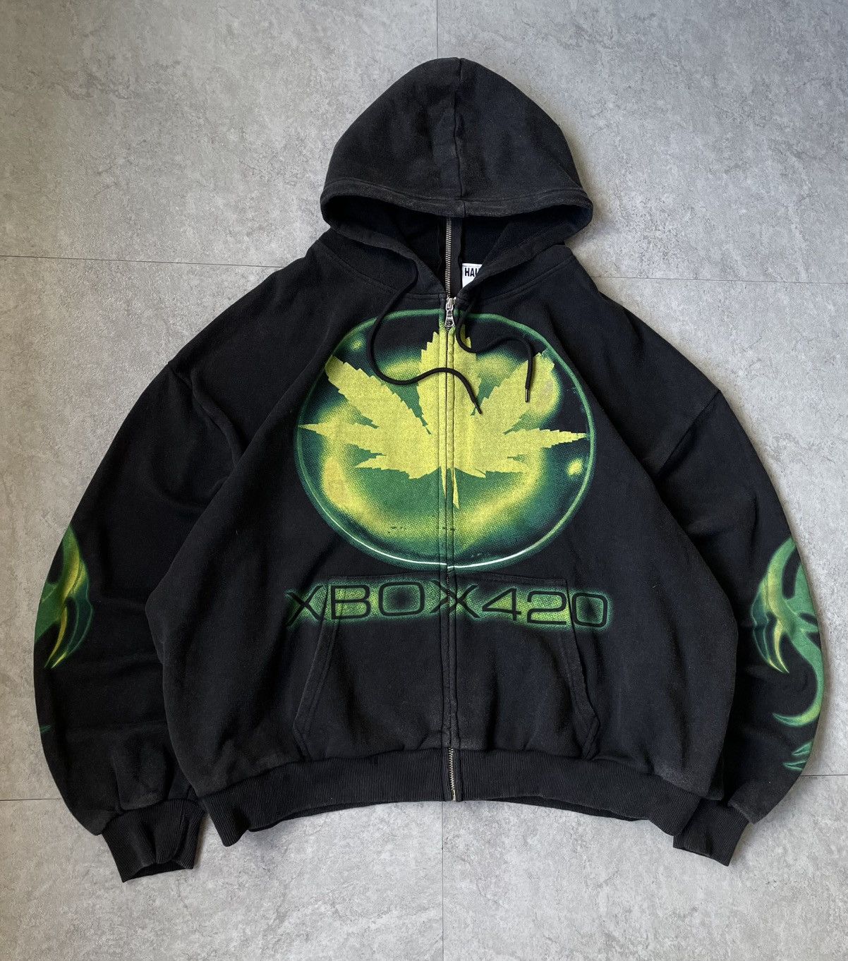 Haunted Starbucks XBOX 420 Washed Zip Hoodie Size US L / EU 52-54 / 3 - 2 Thumbnail