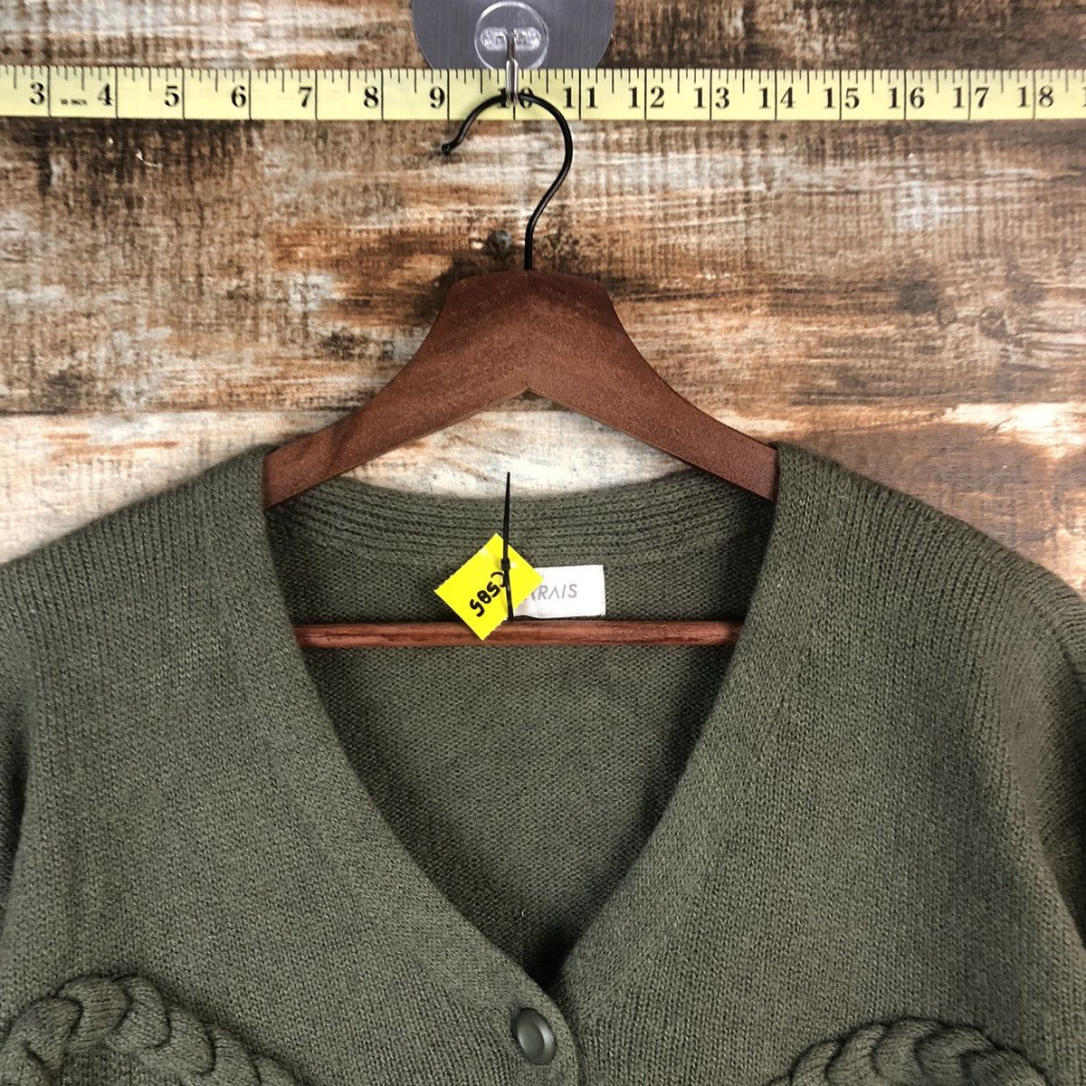 Homespun Knitwear × Japanese Brand DL Lemarais Green Cardigan Knitwear #C585 Size US M / EU 48-50 / 2 - 4 Thumbnail