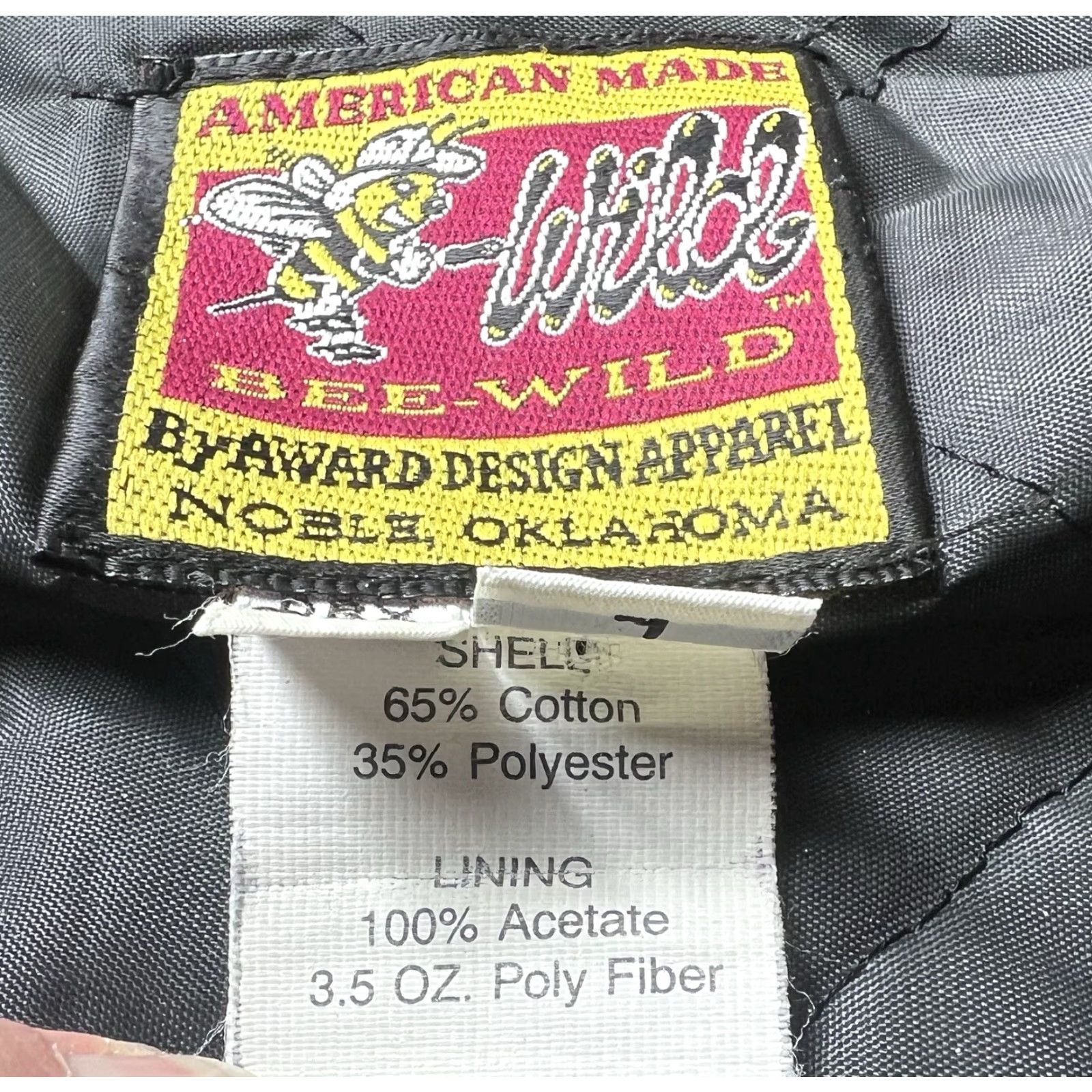 VINTAGE Bee-wild Canvas Bomber Jacket Mens L Red