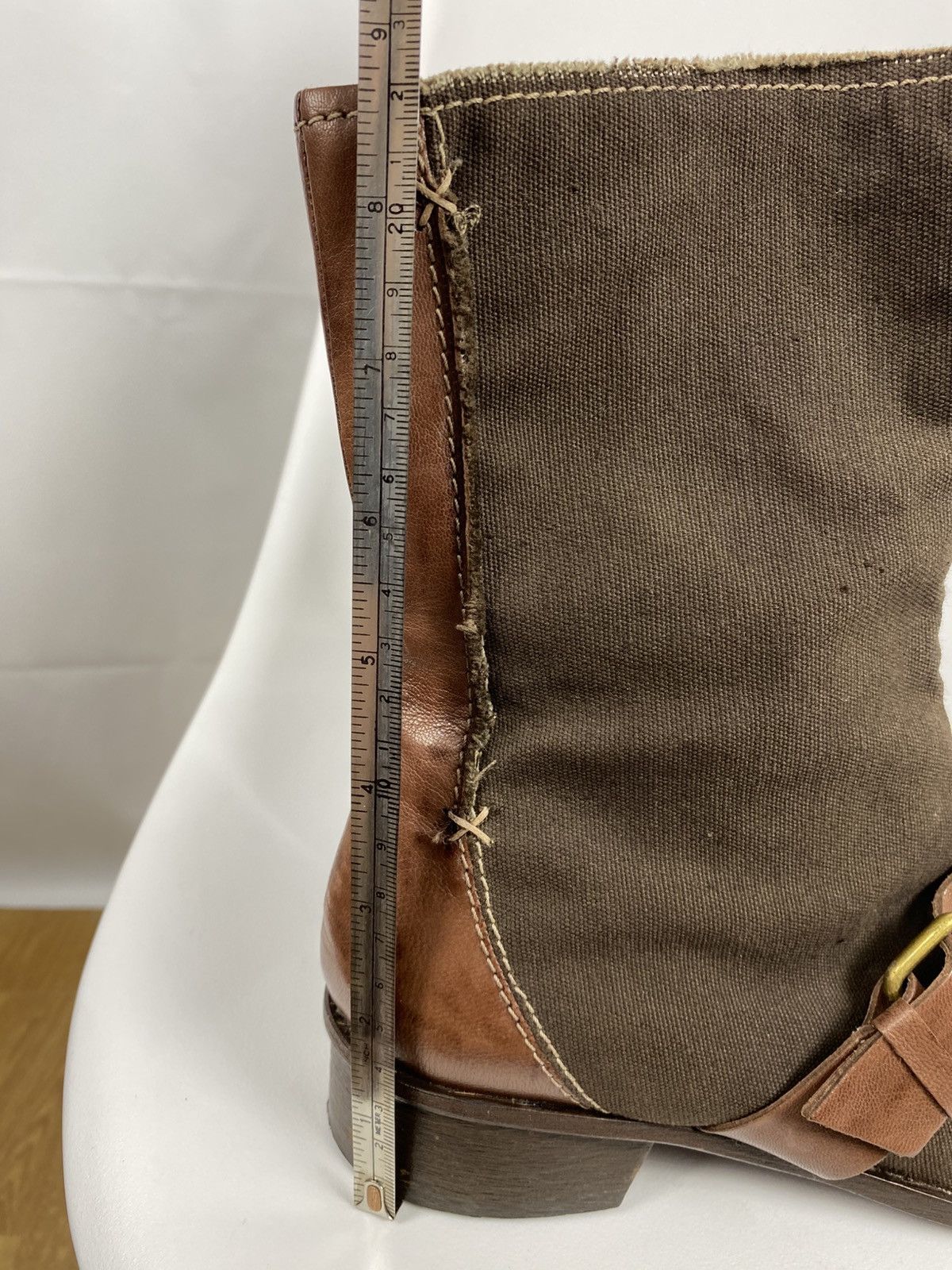 Other Latitude Femme Zip Boots Leather & Canvas size 38 Size US 8 / IT 38 - 10 Thumbnail