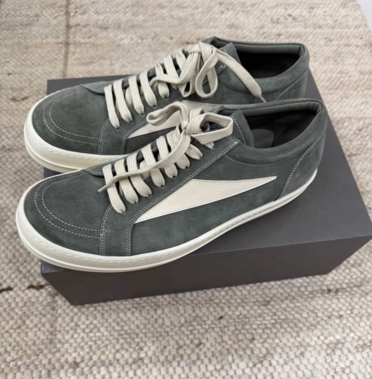 Rick Owens Rick Owens DRKSHDW green canvas low-top Size US 7 / IT 37 - 9 Thumbnail