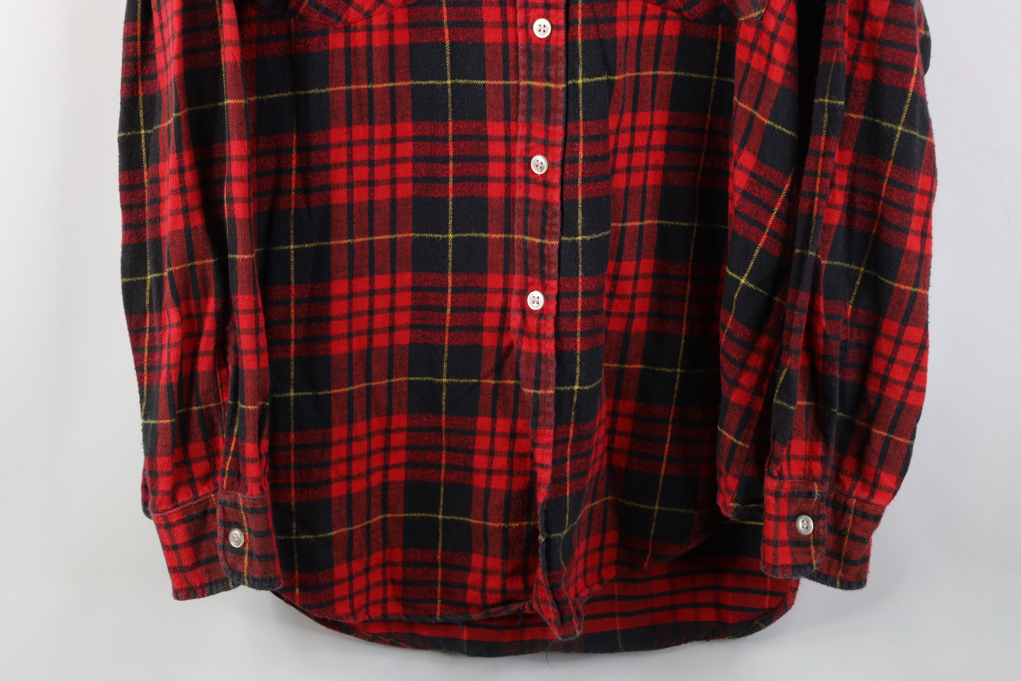 Vintage Vintage 70s Streetwear Flannel Collared Button Shirt Plaid Size US L / EU 52-54 / 3 - 3 Thumbnail