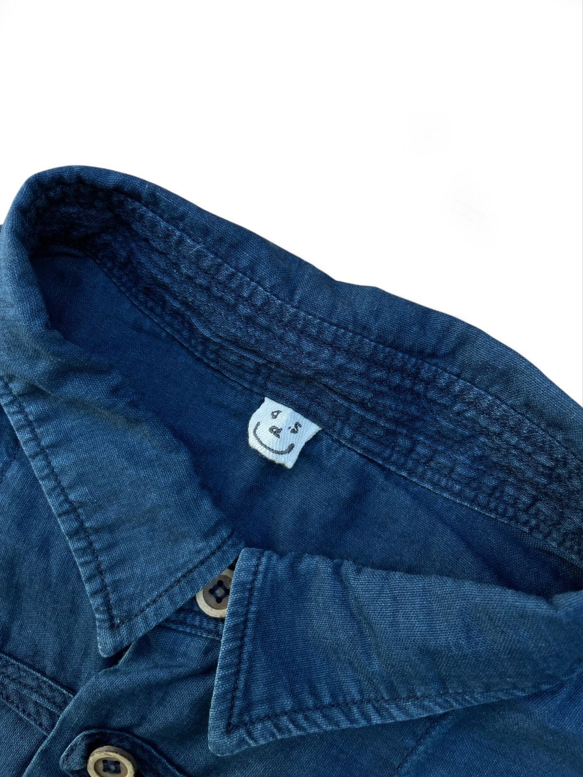 Japanese Brand 45rpm Indigo Dyed Unique Flap Japan Soft Denim Shirt Size US L / EU 52-54 / 3 - 4 Thumbnail