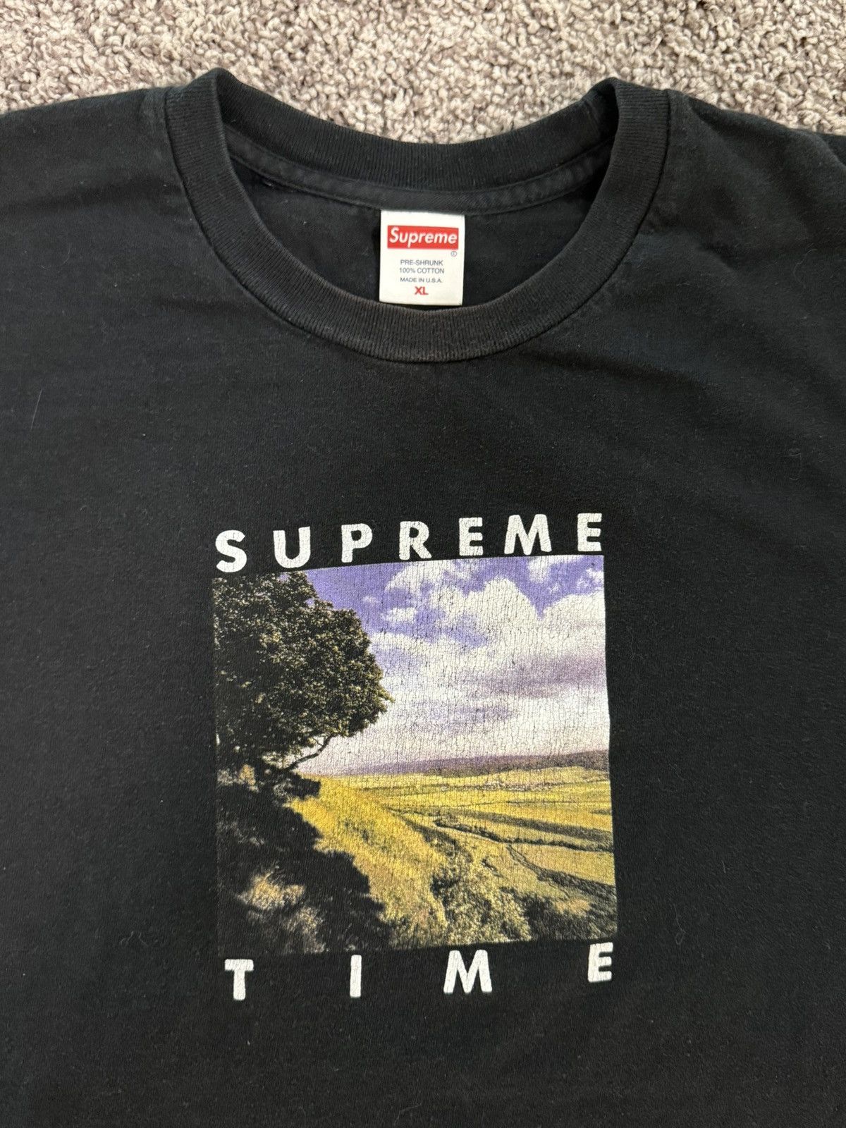 Supreme Supreme Supreme Time Tee Size US XL / EU 56 / 4 - 2 Thumbnail
