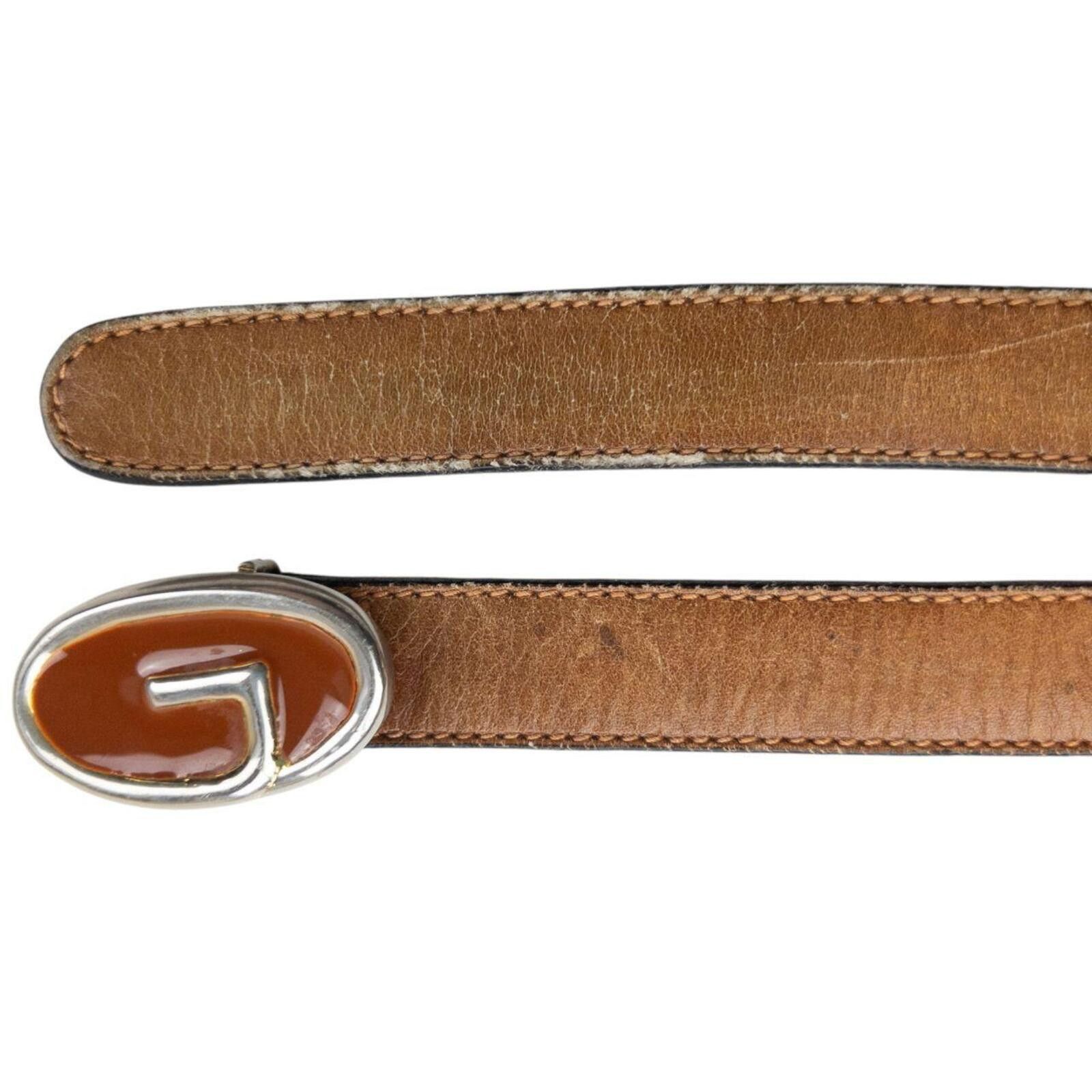 Gucci Vintage 80s Gucci Leather Belt Size S Size ONE SIZE - 5 Thumbnail