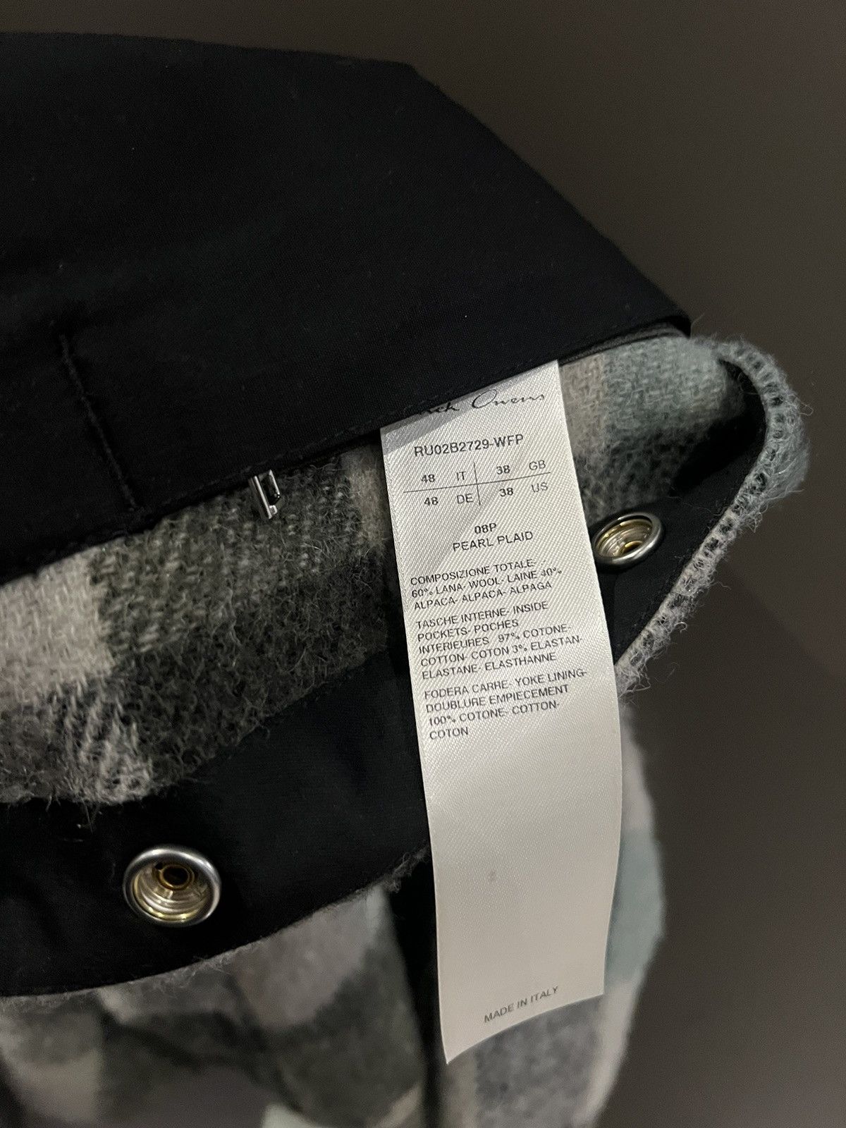 Rick Owens Rick Owens Check Overshirt Jacket Size US M / EU 48-50 / 2 - 5 Thumbnail
