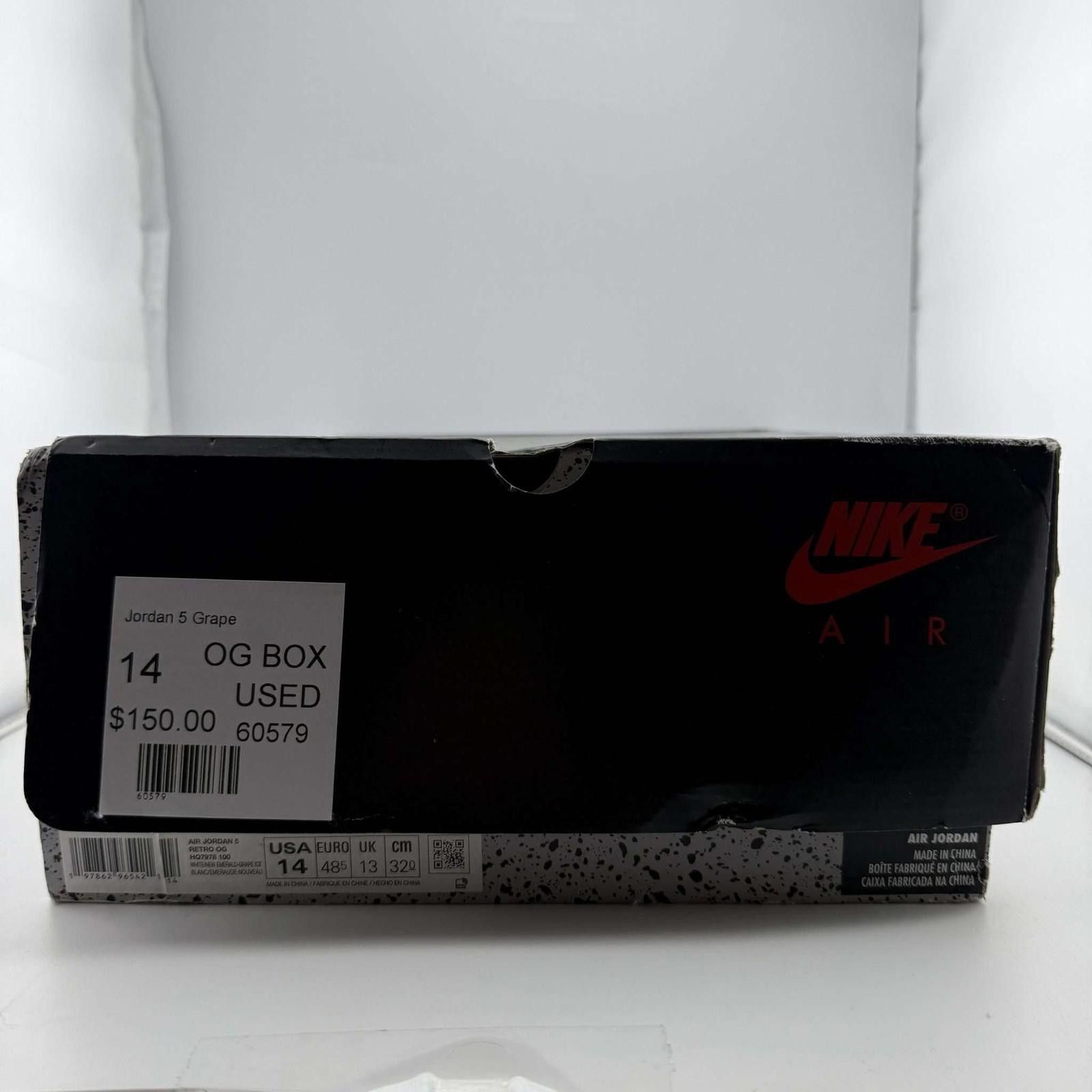 Nike Nike Air Jordan 5 Retro OG Grape White Emerald US 14 Used Size US 14 / EU 47 - 8 Thumbnail