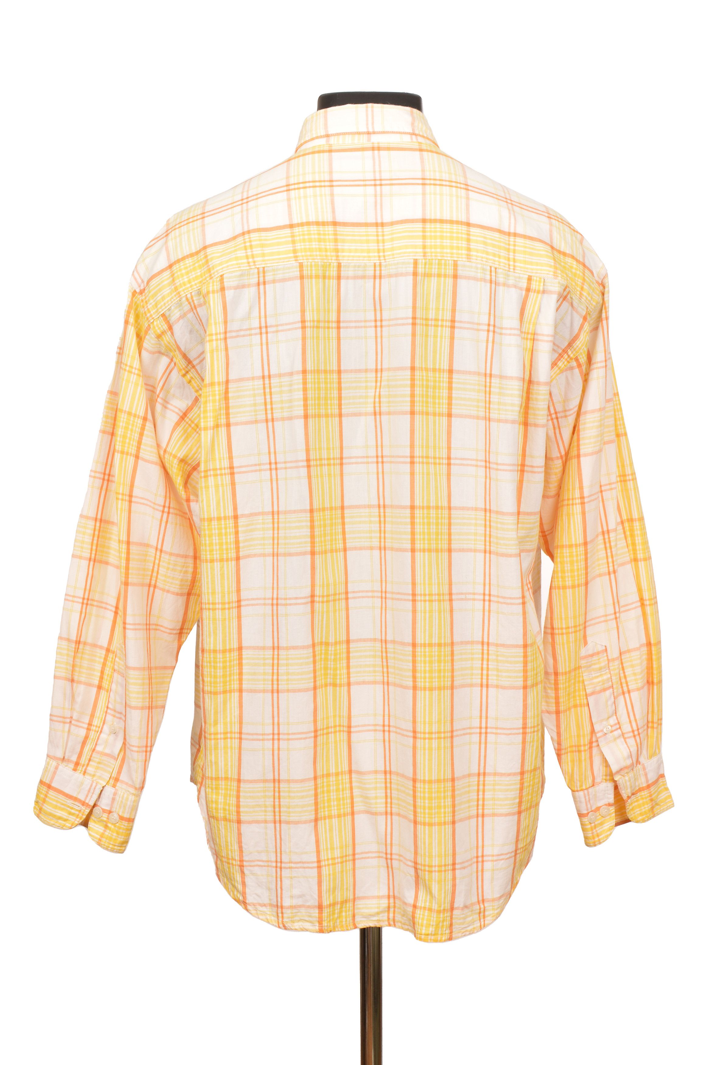 Vintage Gaston Lagaffe Vintage 1997 Yellow Check Humor Button Shirt Size US M / EU 48-50 / 2 - 4 Thumbnail
