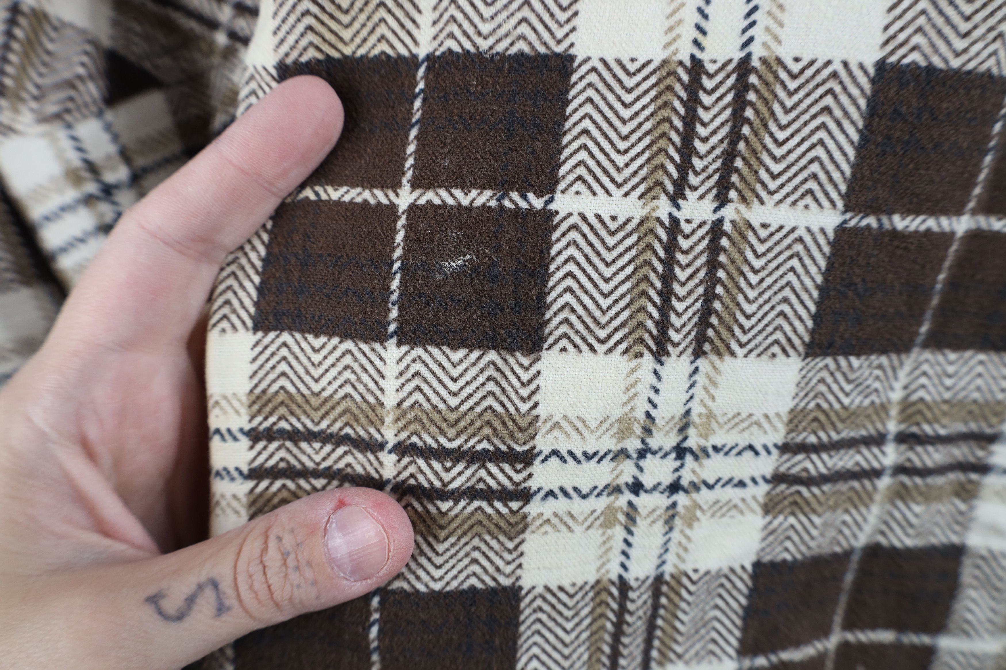 Vintage Vintage 90s Streetwear Knit Lined Flannel Shirt Jacket Size US L / EU 52-54 / 3 - 4 Thumbnail