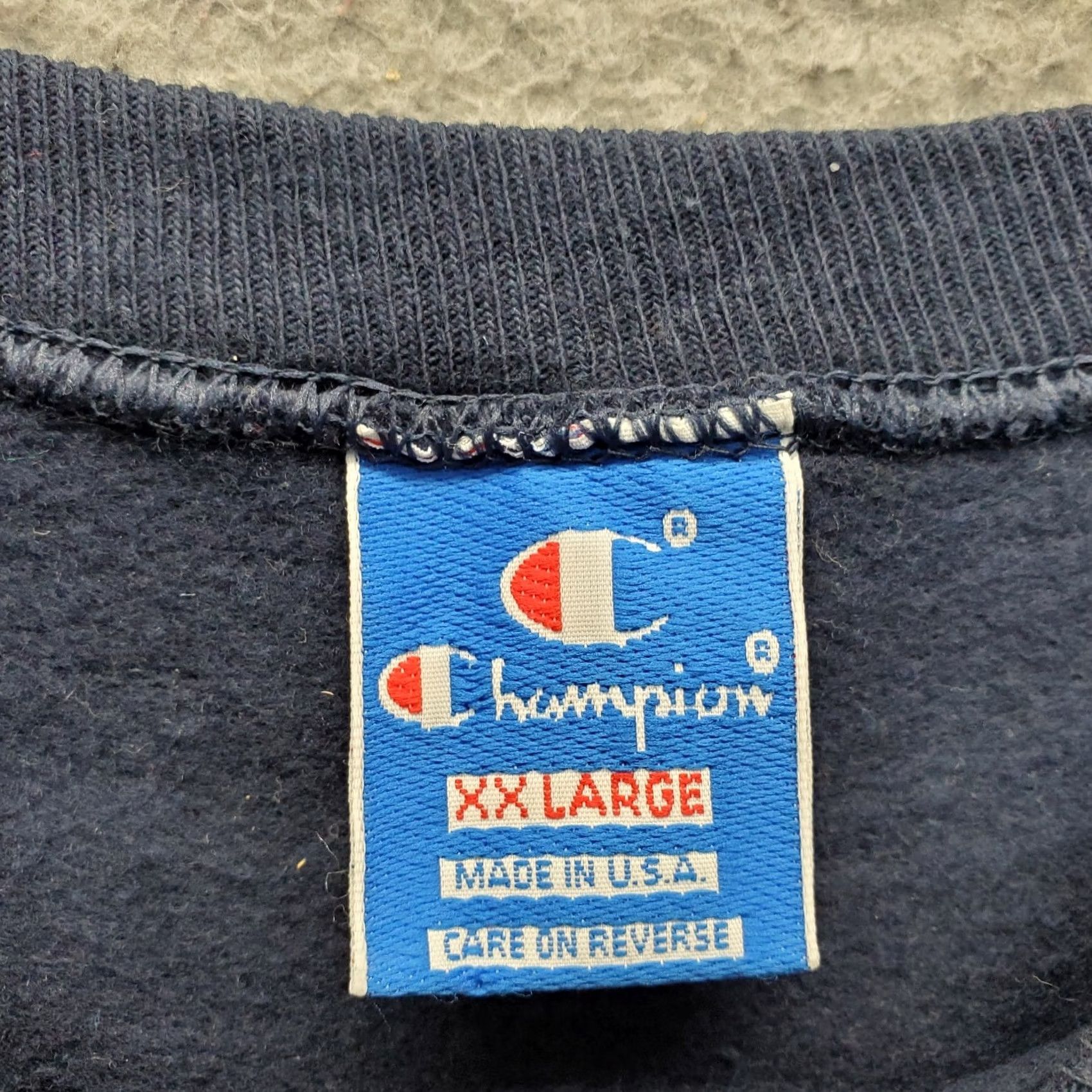 Champion Champion Sweatshirt Mens XXL Navy Embroidered Logo Crew Neck Rib Hem Size US XXL / EU 58 / 5 - 5 Thumbnail