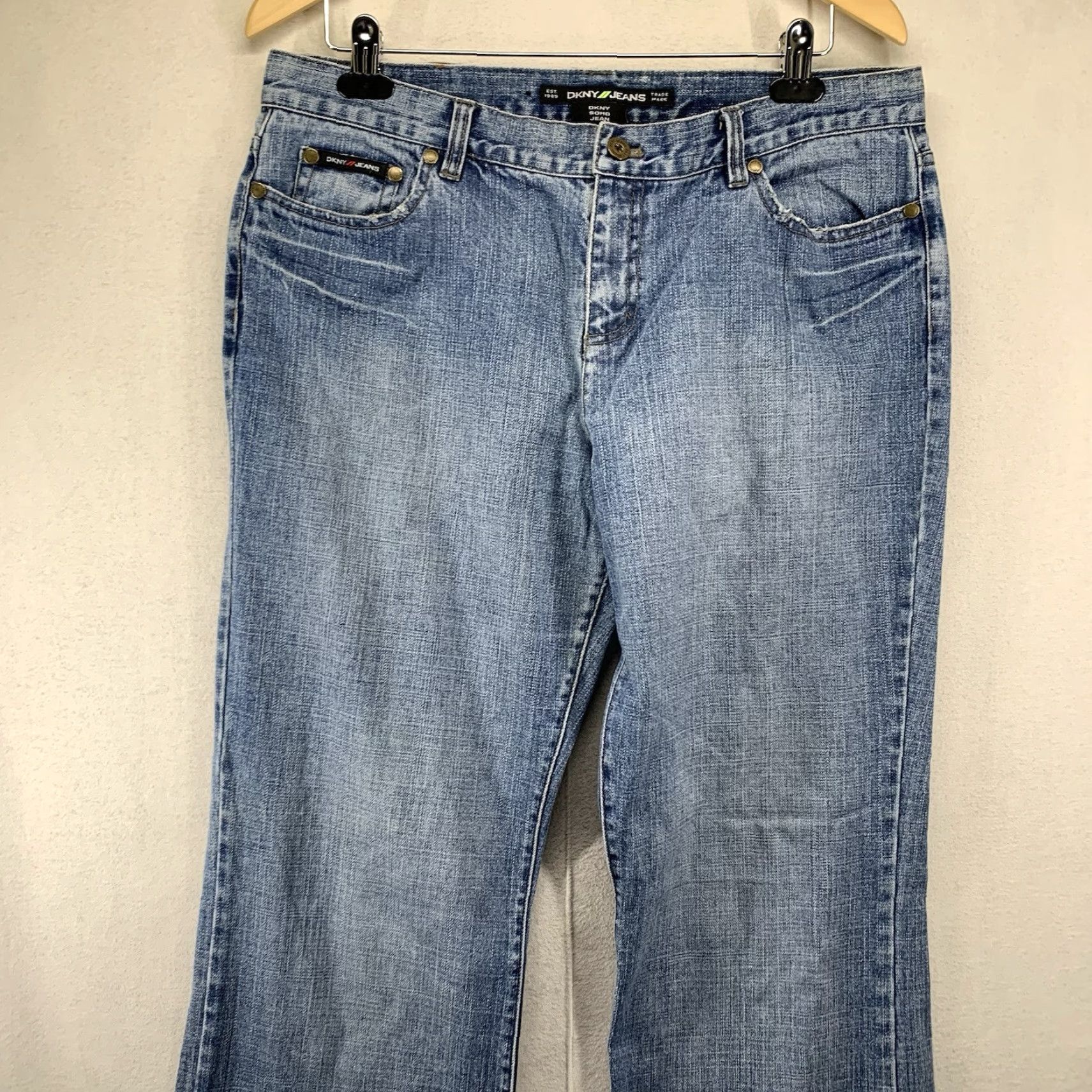 DKNY VINTAGE DKNY Soho Jeans Womens Size 14 Regular Bootcut High Rise Blue Size 36" / US 14 / IT 50 - 7 Thumbnail