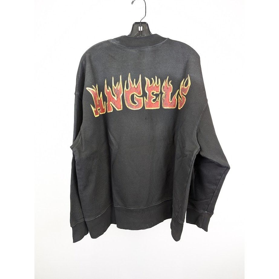 Palm Angels o1rshd1 Logo Flames Vint Crewneck Sweater in Black/Red Size US L / EU 52-54 / 3 - 11 Thumbnail