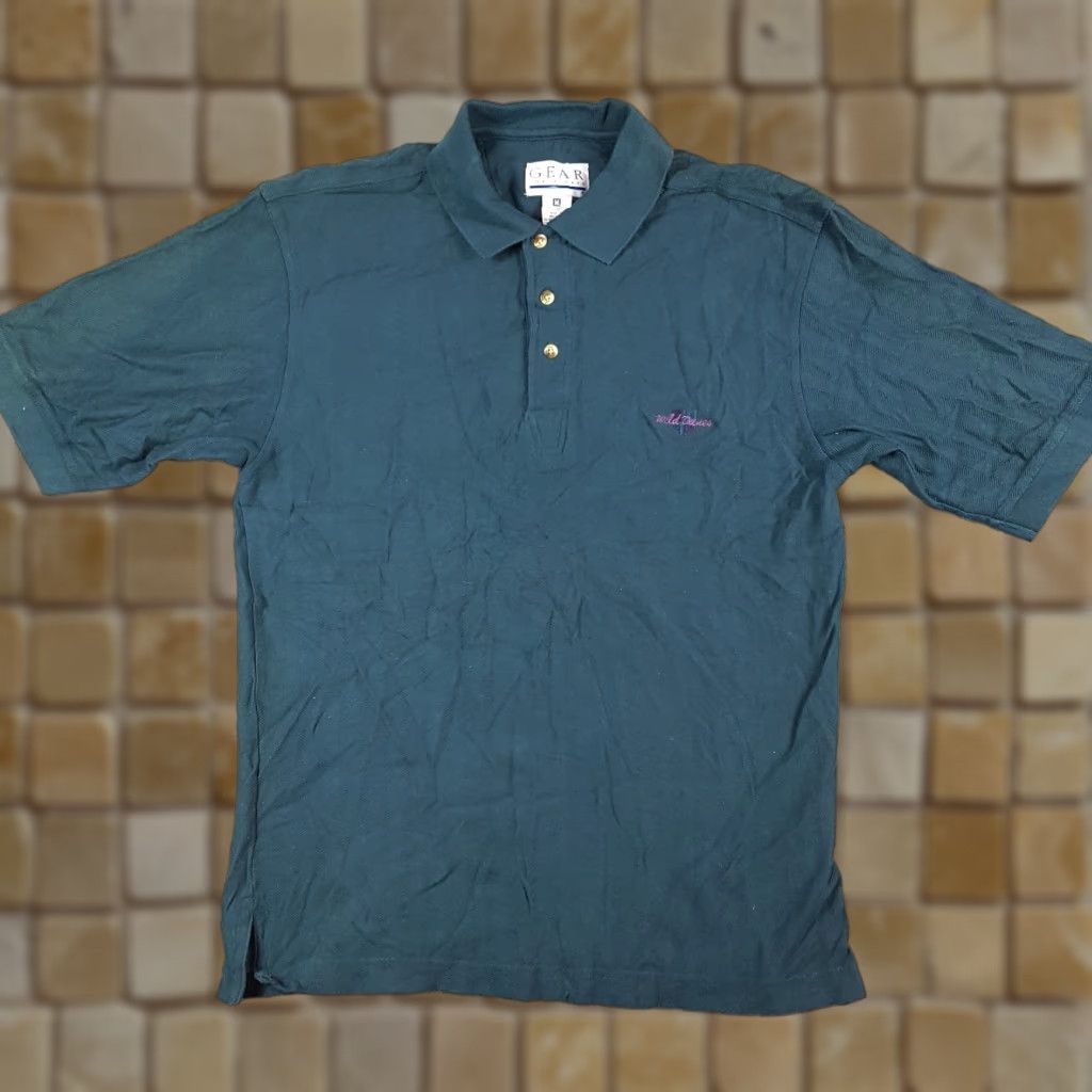 Vintage VINTAGE GEAR FOR SPORTS Polo Shirt Golf Course Preppy PGA Button Collar Men's M Green 90s Beach Classic Grunge Punk Surf L(Not necessary) Size US M / EU 48-50 / 2 - 1 Thumbnail