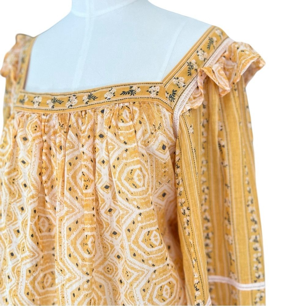 Free People Free people blouse yellow mustard sheer in Size M square ne Size M / US 6-8 / IT 42-44 - 5 Thumbnail