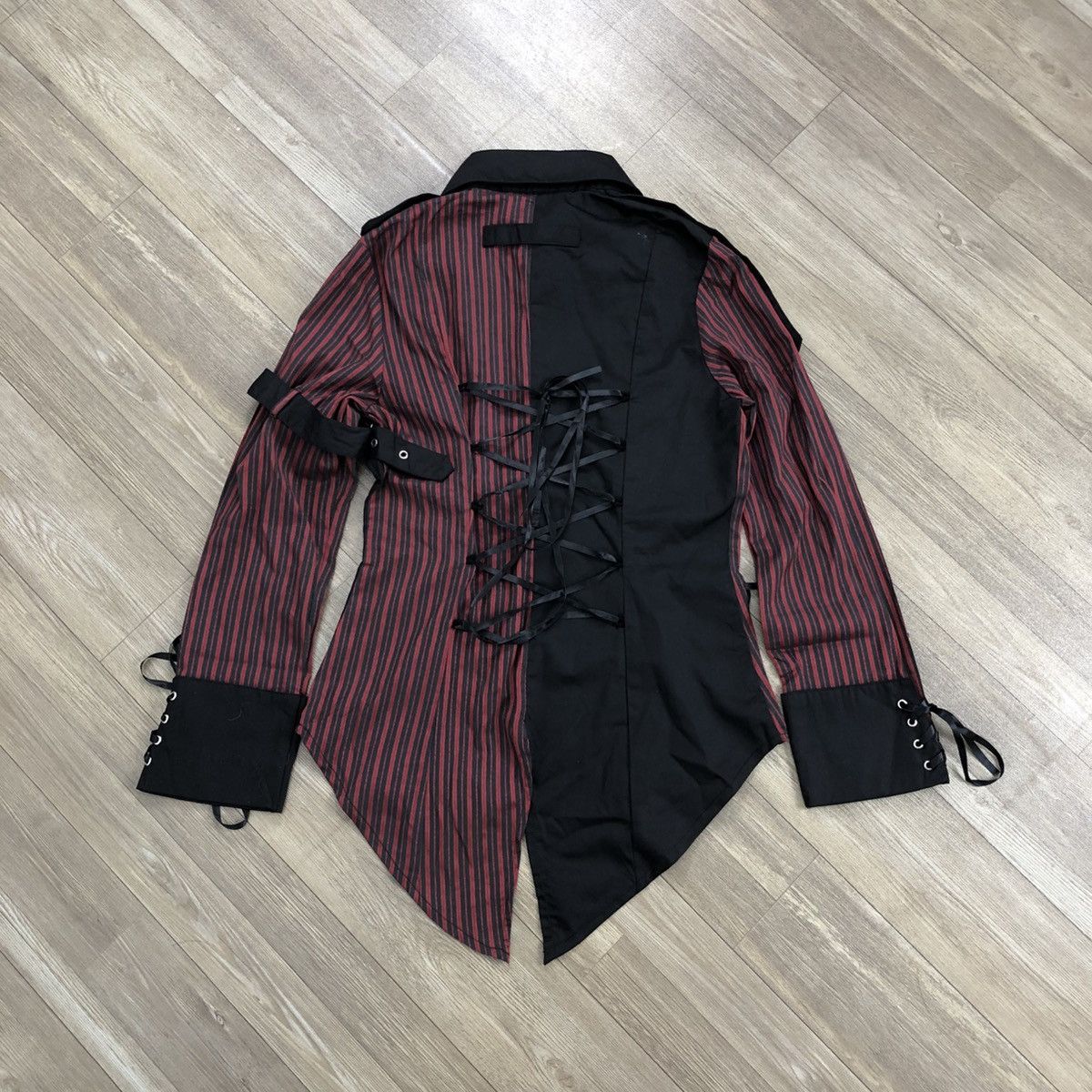 14th Addiction × If Six Was Nine × Le Grande Bleu (L.G.B.) 2000s Body Linr Bondage Punk LGB GOA Striped Button Up Size US M / EU 48-50 / 2 - 16 Thumbnail