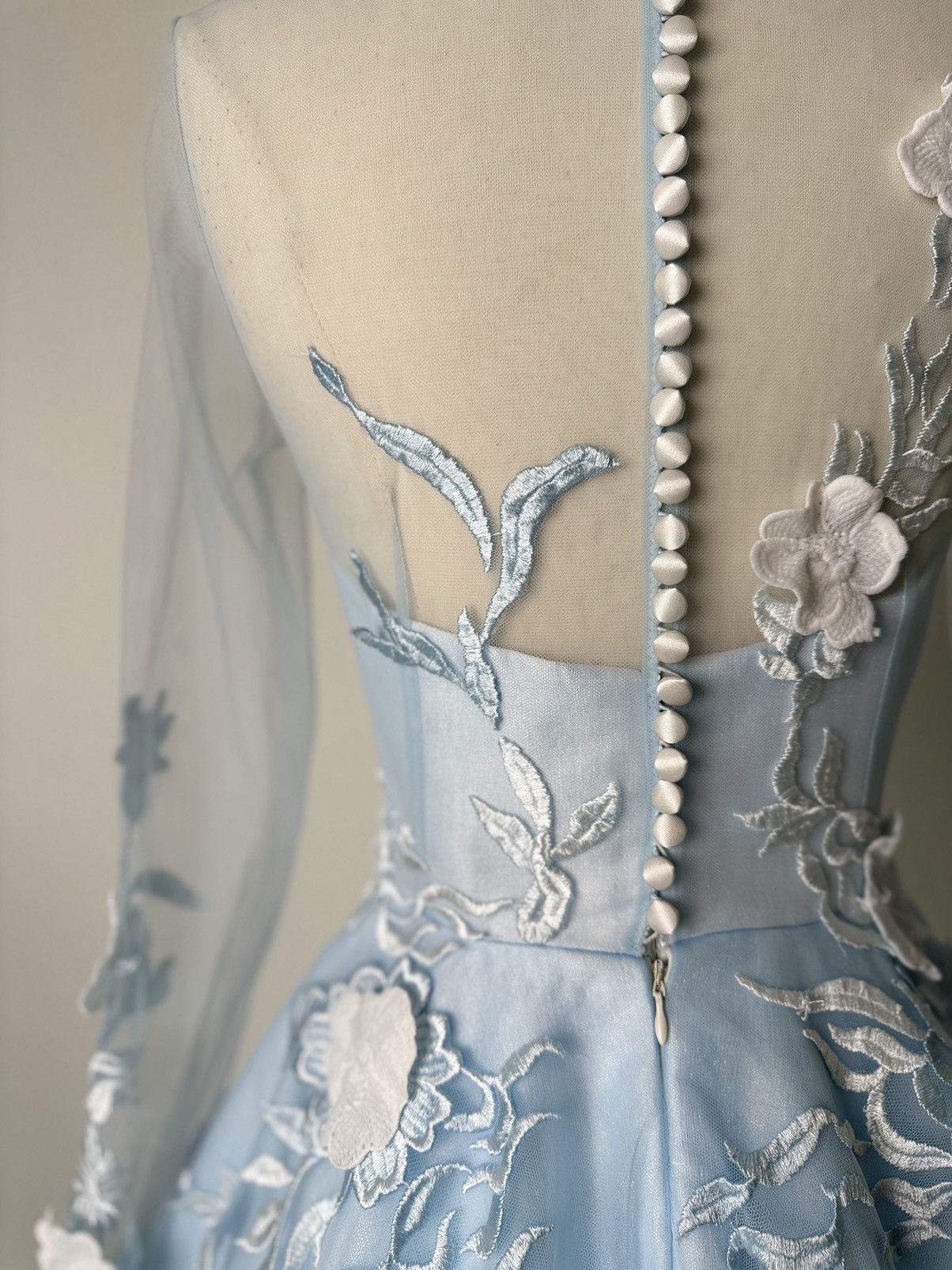 Other Brand New US 8 Baby Blue Floral Anna Augusta Dress Size M / US 6-8 / IT 42-44 - 7 Thumbnail