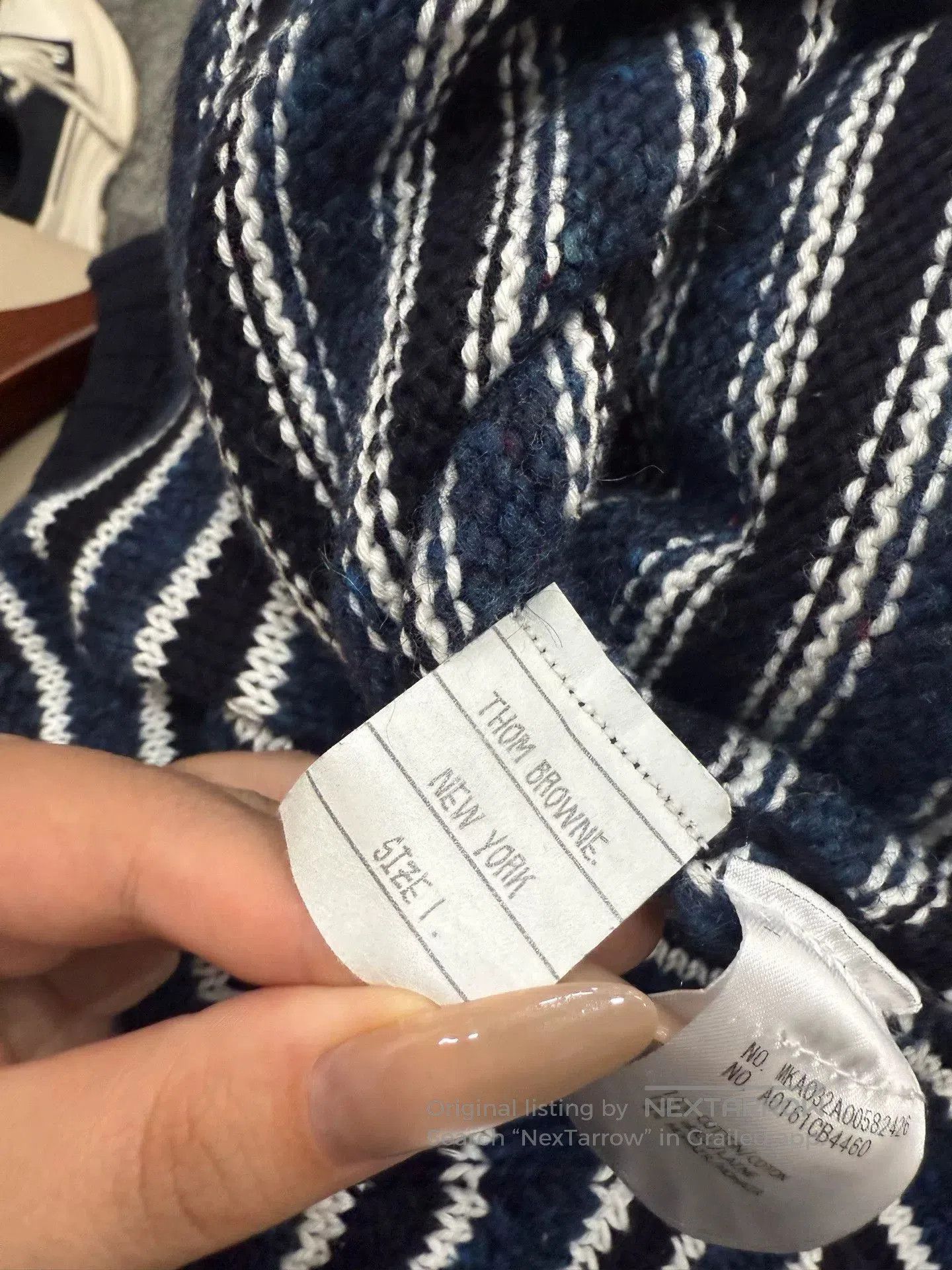 Thom Browne Thom Browne Striped Logo Sweater. Size US L / EU 52-54 / 3 - 9 Thumbnail
