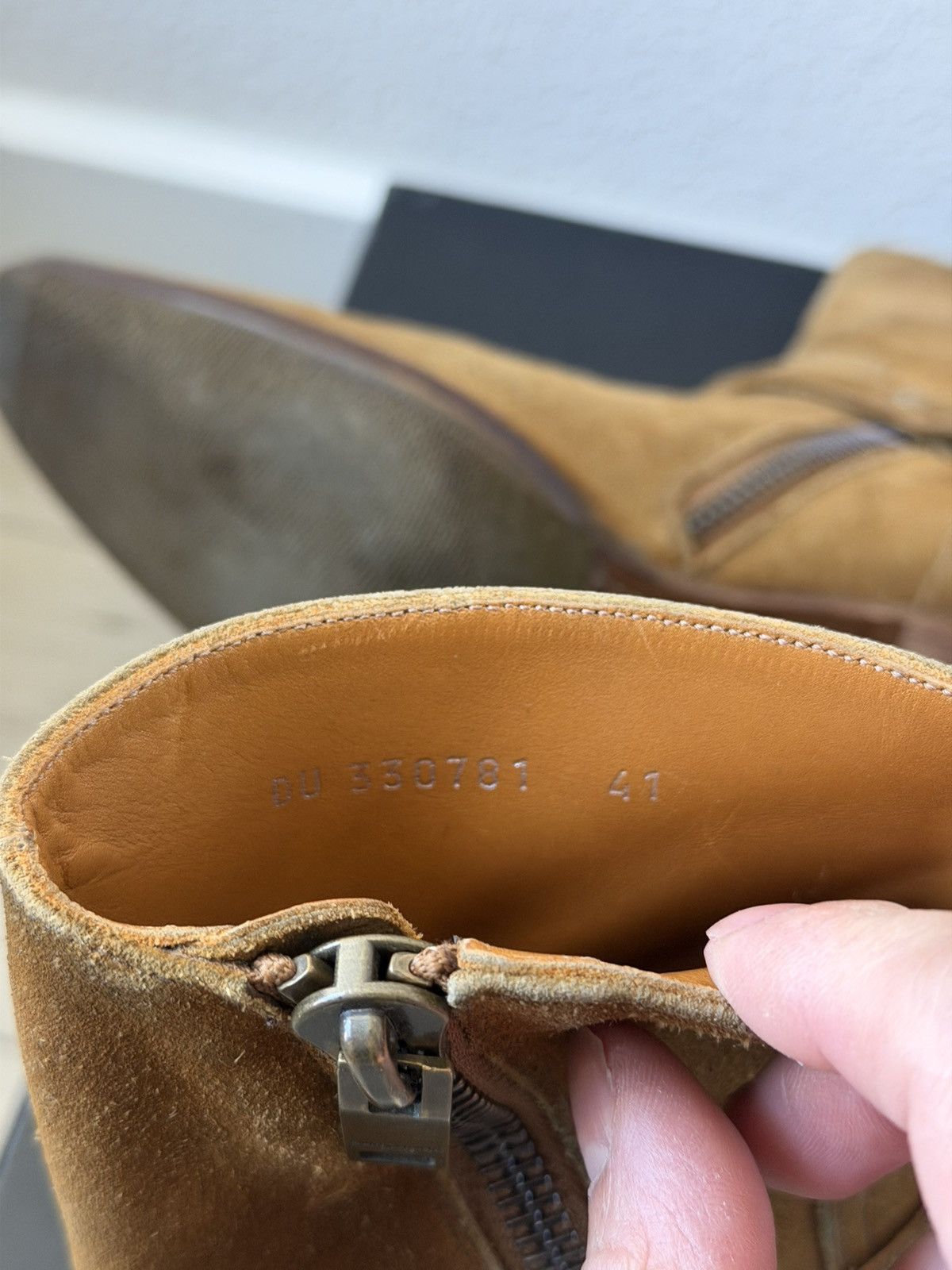Saint Laurent Paris FW13 Ochre Suede Harness Wyatt Boots 41 Size US 8.5 / EU 41-42 - 8 Thumbnail