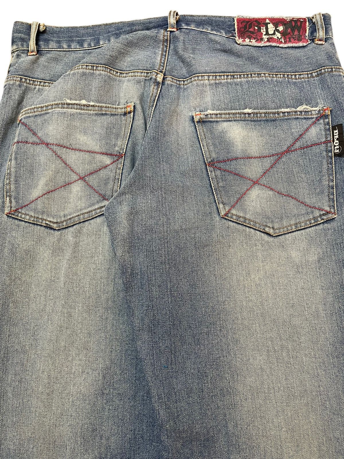 Fubu Vintage Japanese Brand Double Knee Style Faded Style Jeans Size US 32 / EU 48 - 6 Thumbnail