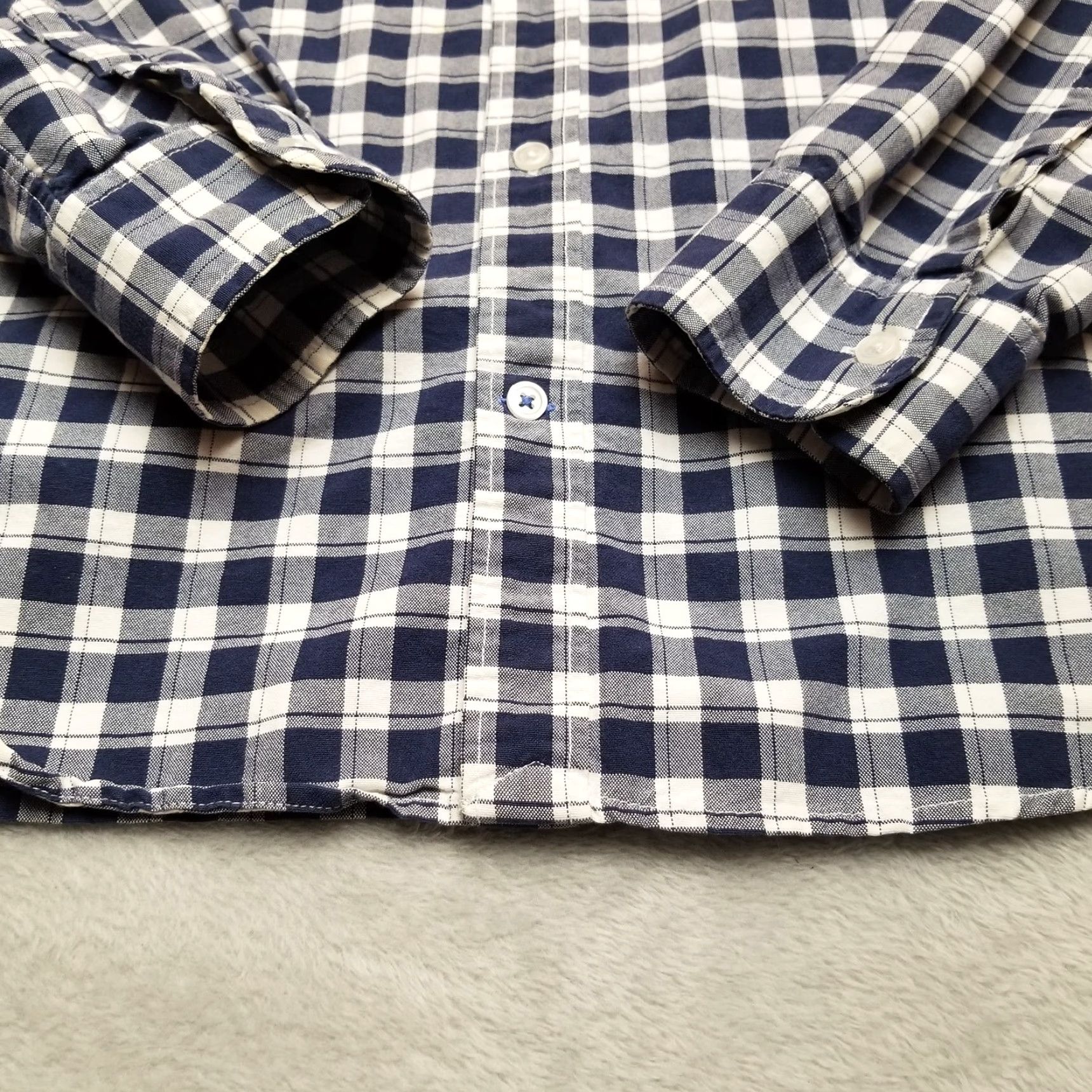 Gap Gap Shirt Mens M Blue Plaid The Modern Oxford Cotton Button Up Casual Size US M / EU 48-50 / 2 - 4 Thumbnail
