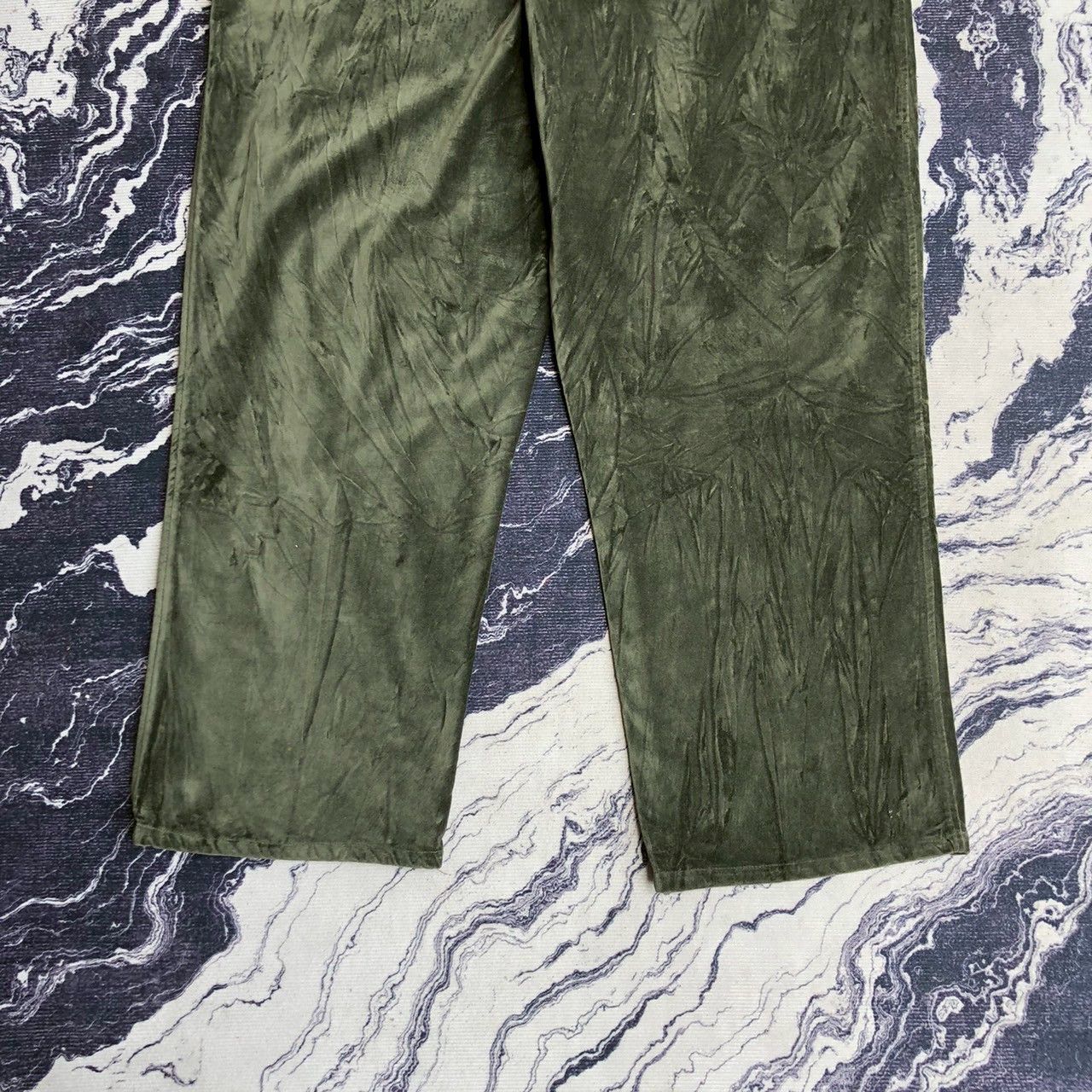 Versace Jeans Couture Vintage 90s Versace Jeans Couture Velvet Pants Olive Green Size US 34 / EU 50 - 3 Thumbnail