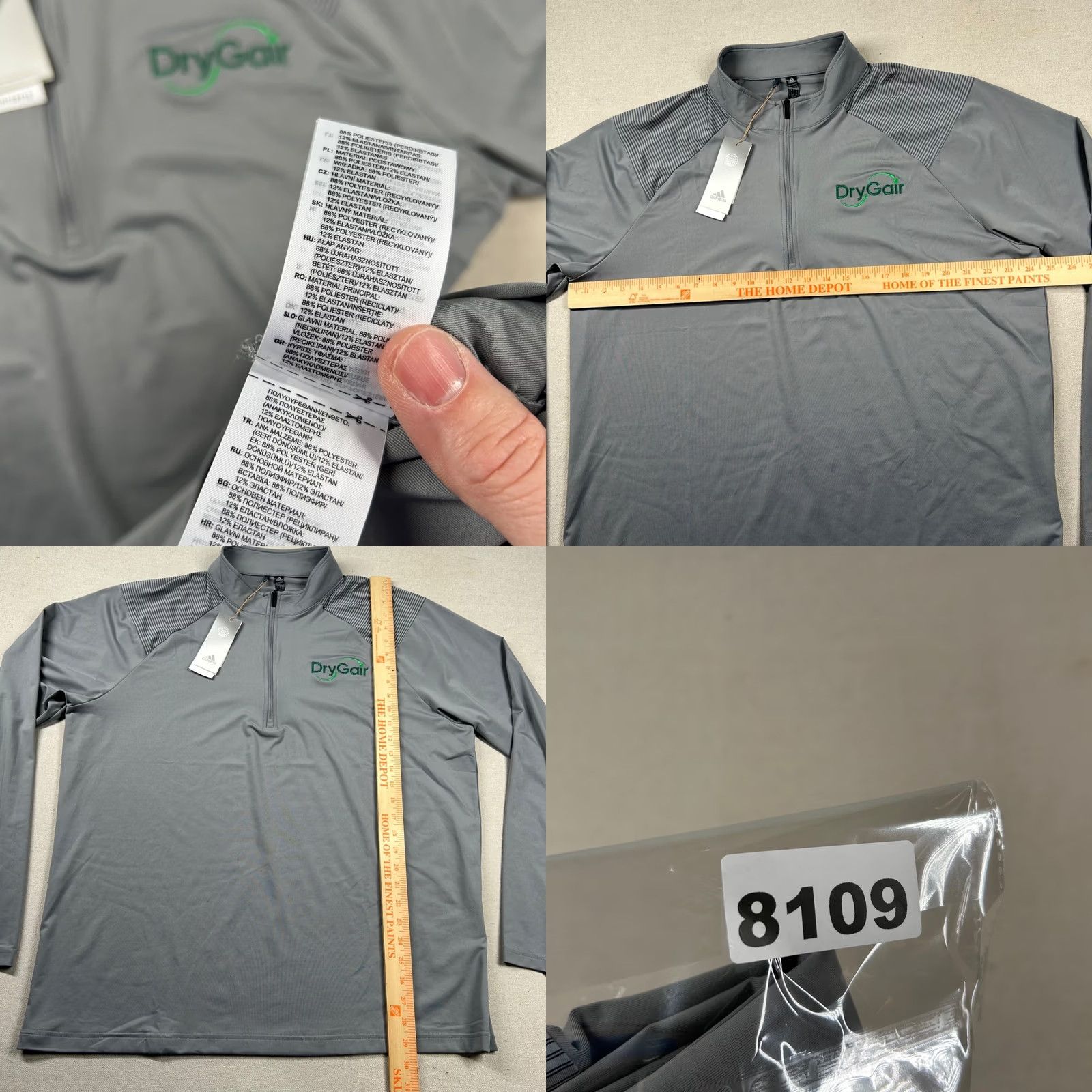 Adidas Adidas Golf Pullover Sweatshirt Mens XL Gray 1/4 Zip Performance Embroidered Size US XL / EU 56 / 4 - 8 Thumbnail